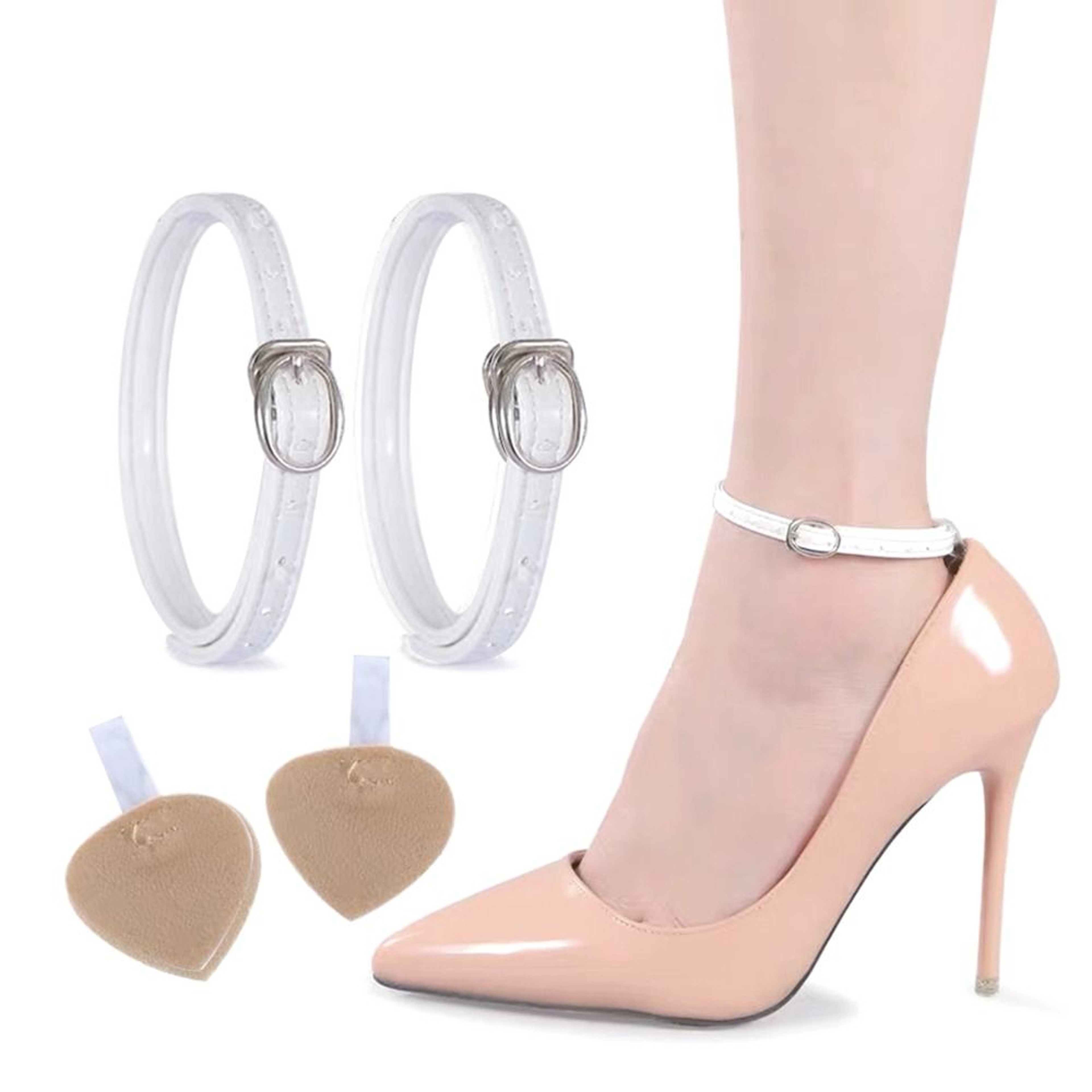 Adjustable High Heel Ankle Straps Non Slip Shoe Straps for Loose Heels – view 8