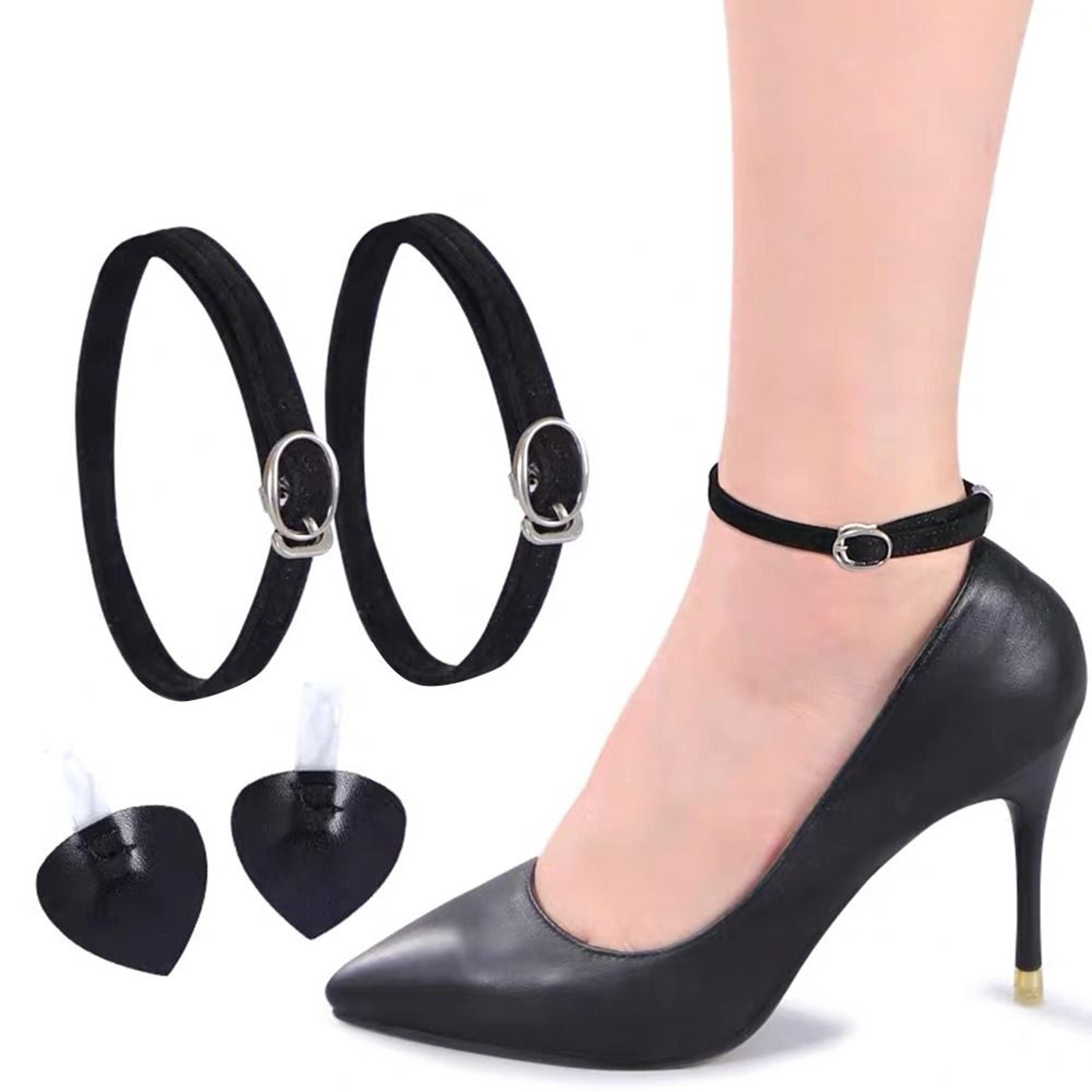 Adjustable High Heel Ankle Straps Non Slip Shoe Straps for Loose Heels – view 16