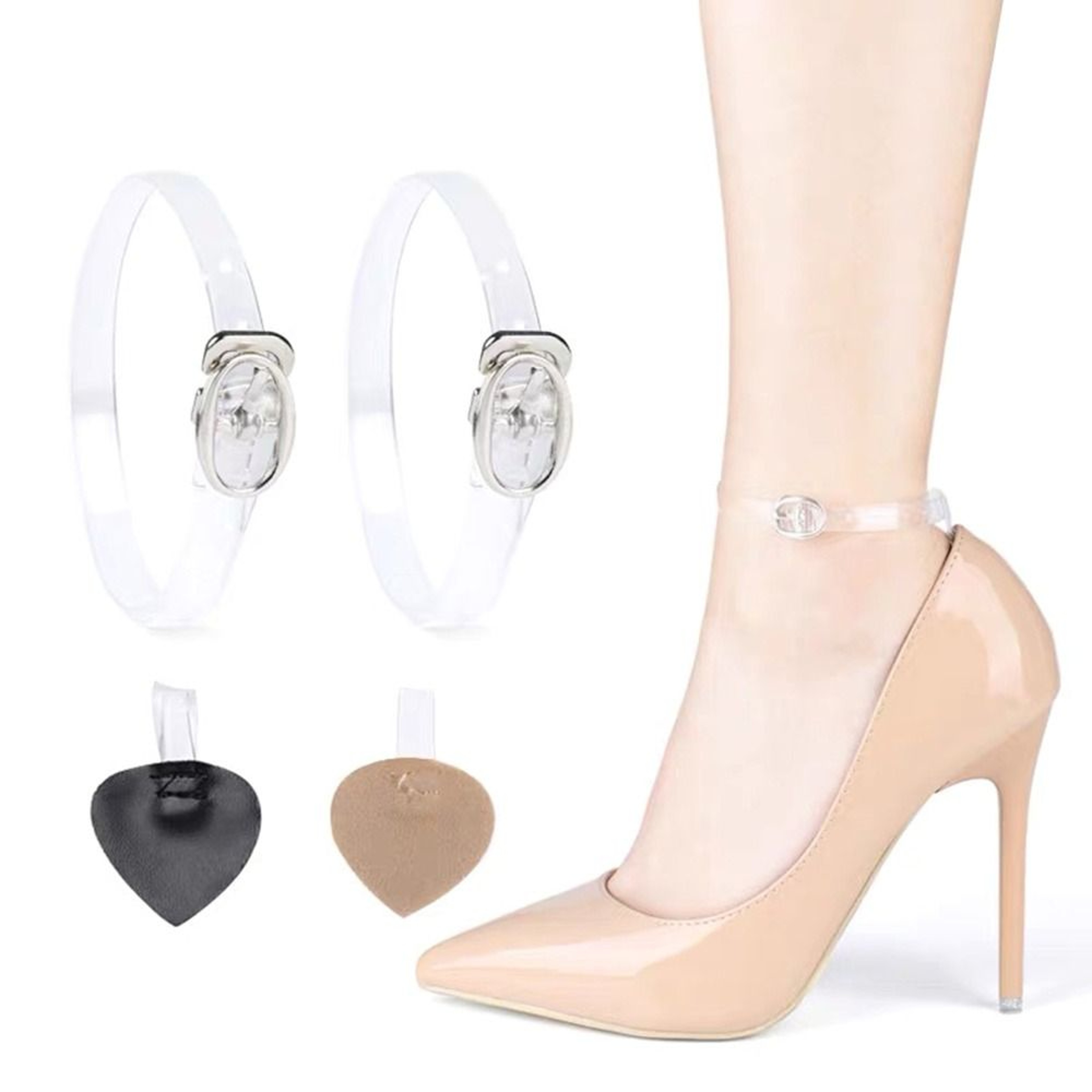 Adjustable High Heel Ankle Straps Non Slip Shoe Straps for Loose Heels – view 15