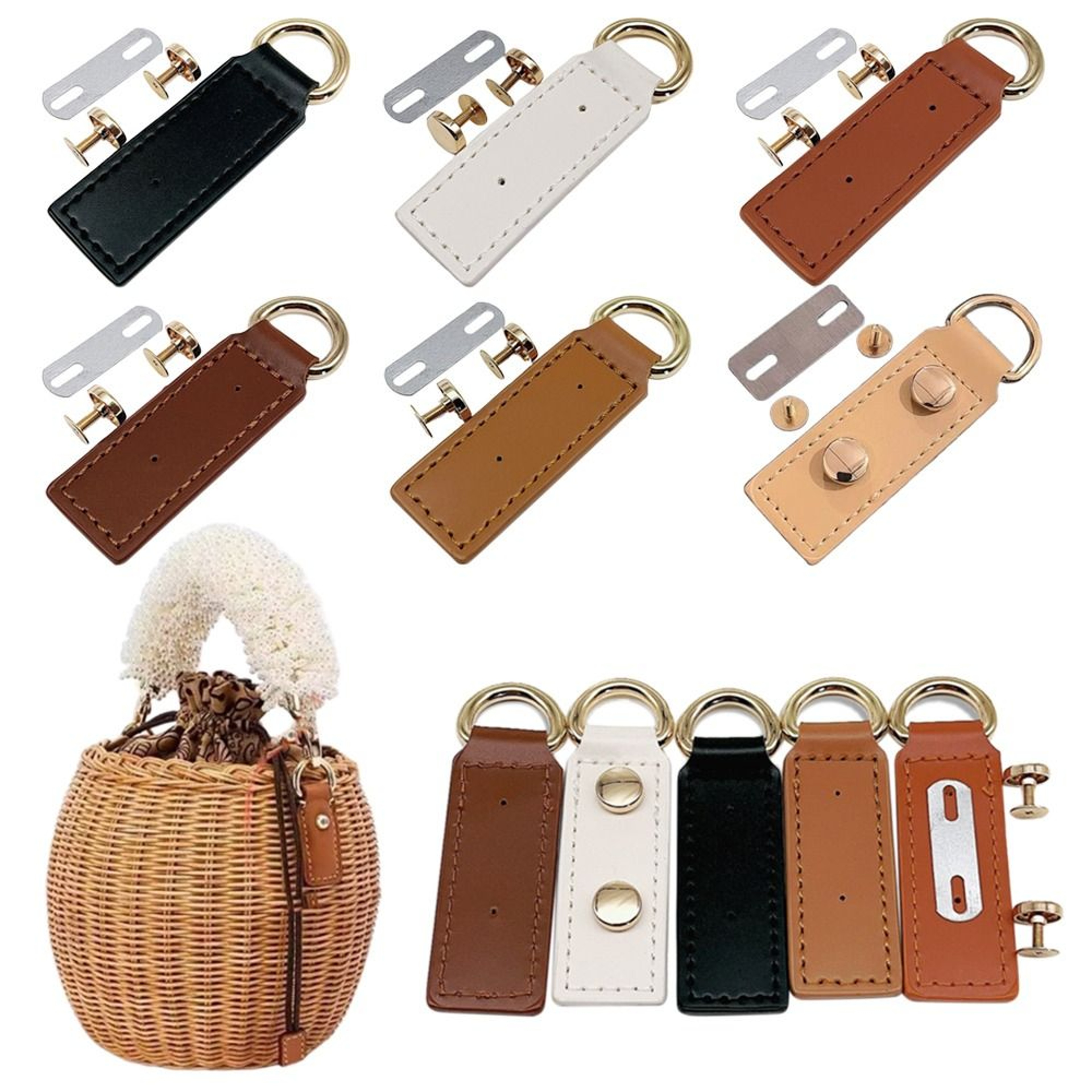 PU Leather Bag Buckle Replacement for Handbags Backpacks and DIY Bag Making – view 1