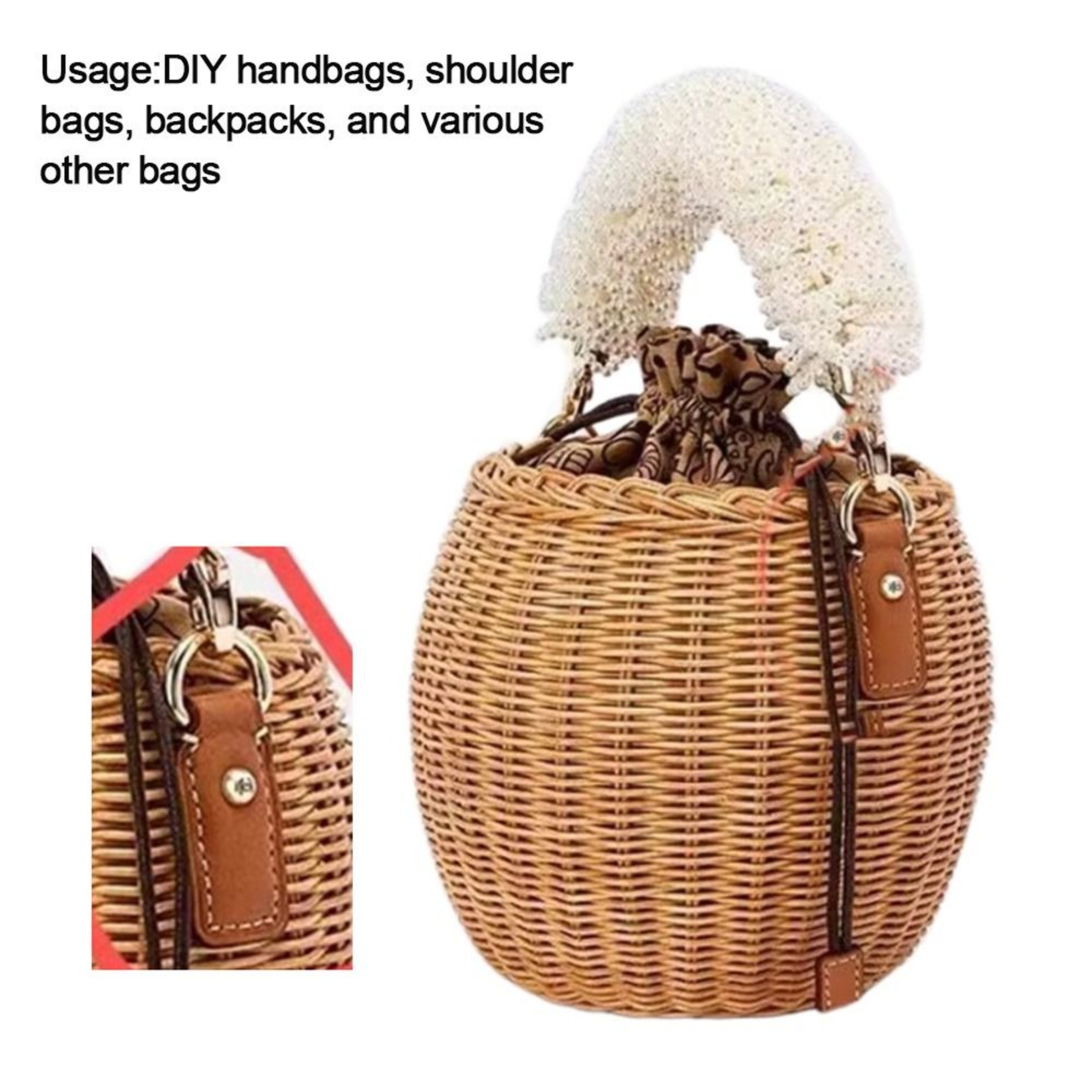 PU Leather Bag Buckle Replacement for Handbags Backpacks and DIY Bag Making – view 2
