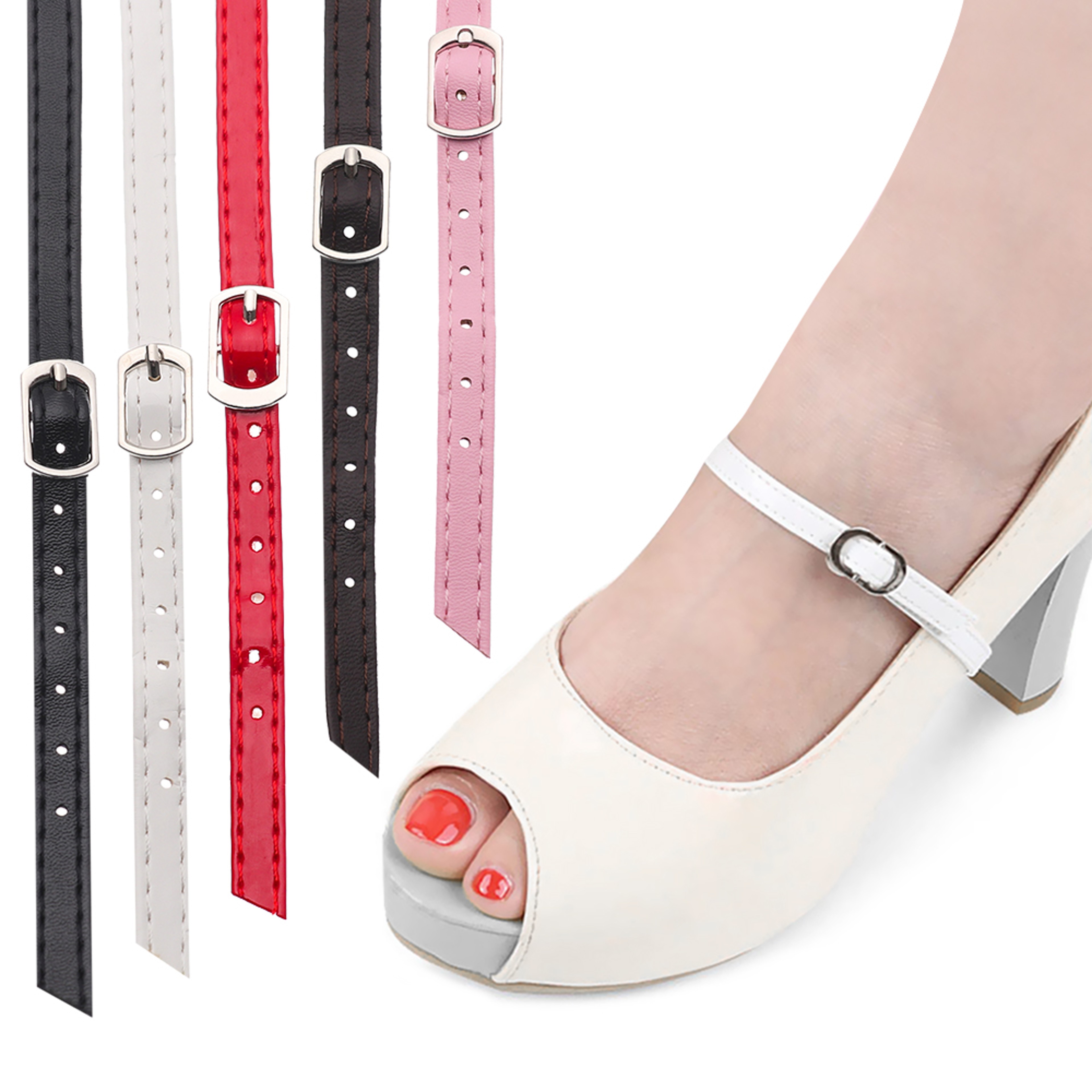 Adjustable PU Leather High Heel Straps for Secure Ankle Fit – view 1