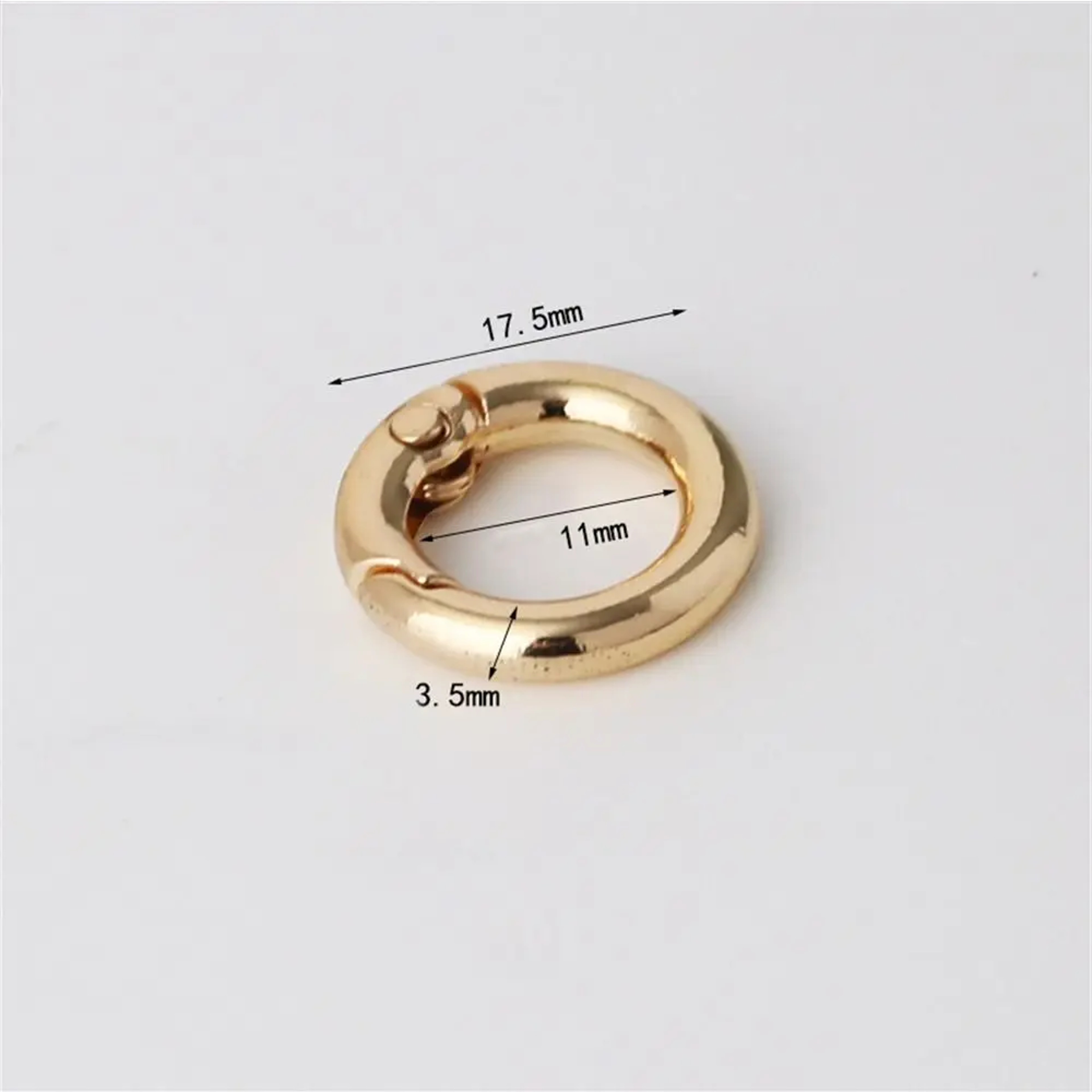 Round Spring Ring Clasp Zinc Alloy Bag Strap Connector And Purse Repair Ring 10