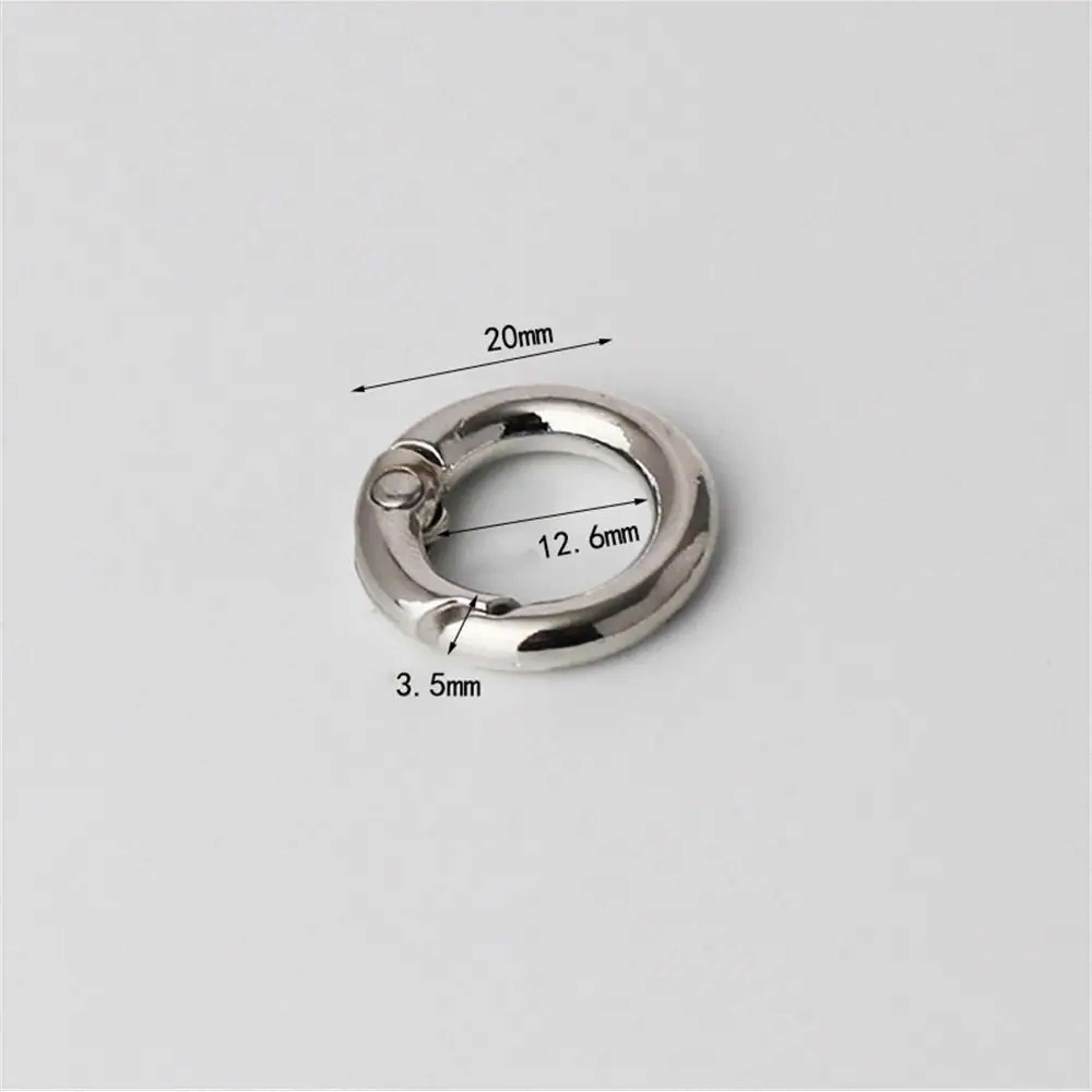 Round Spring Ring Clasp Zinc Alloy Bag Strap Connector And Purse Repair Ring 16