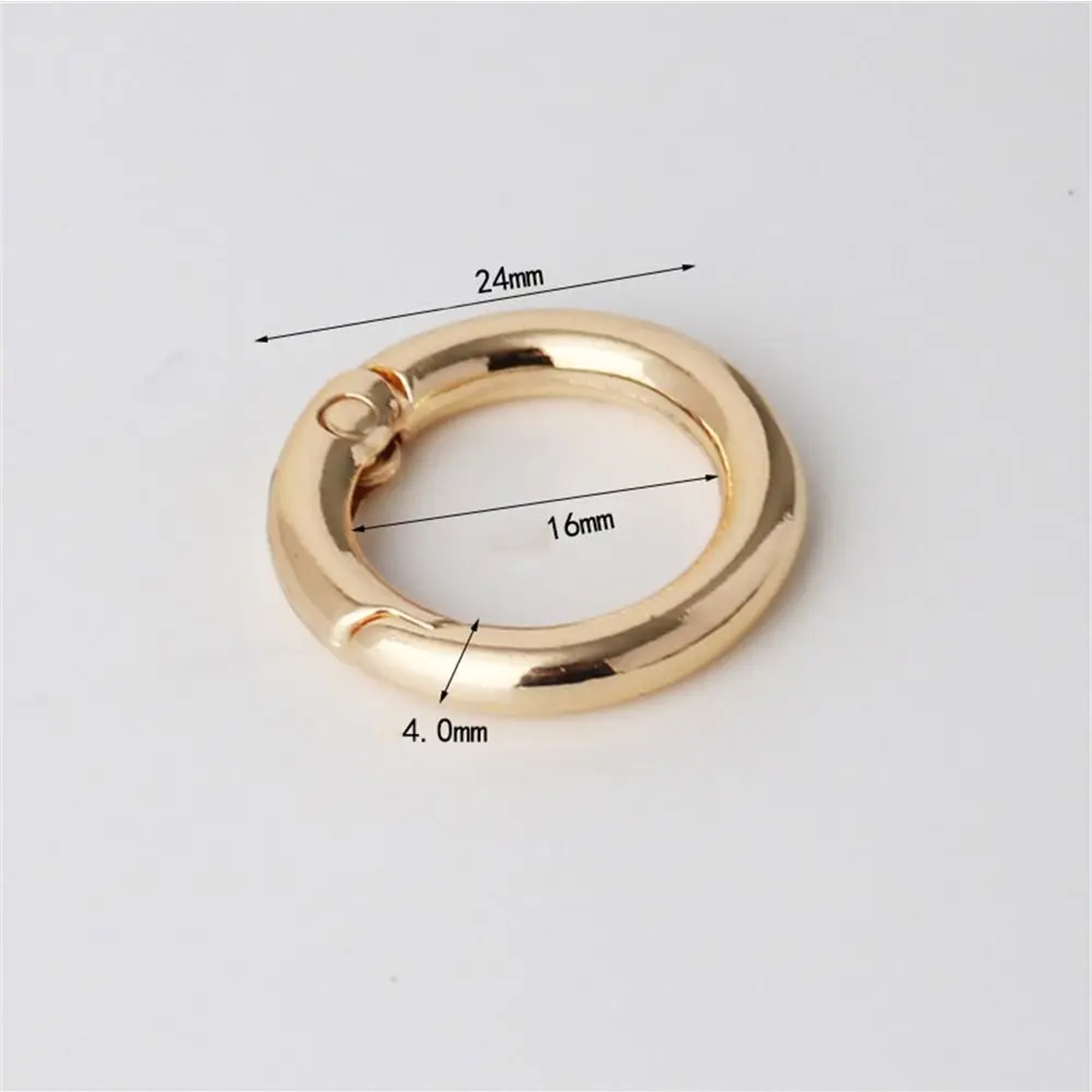 Round Spring Ring Clasp Zinc Alloy Bag Strap Connector And Purse Repair Ring 17