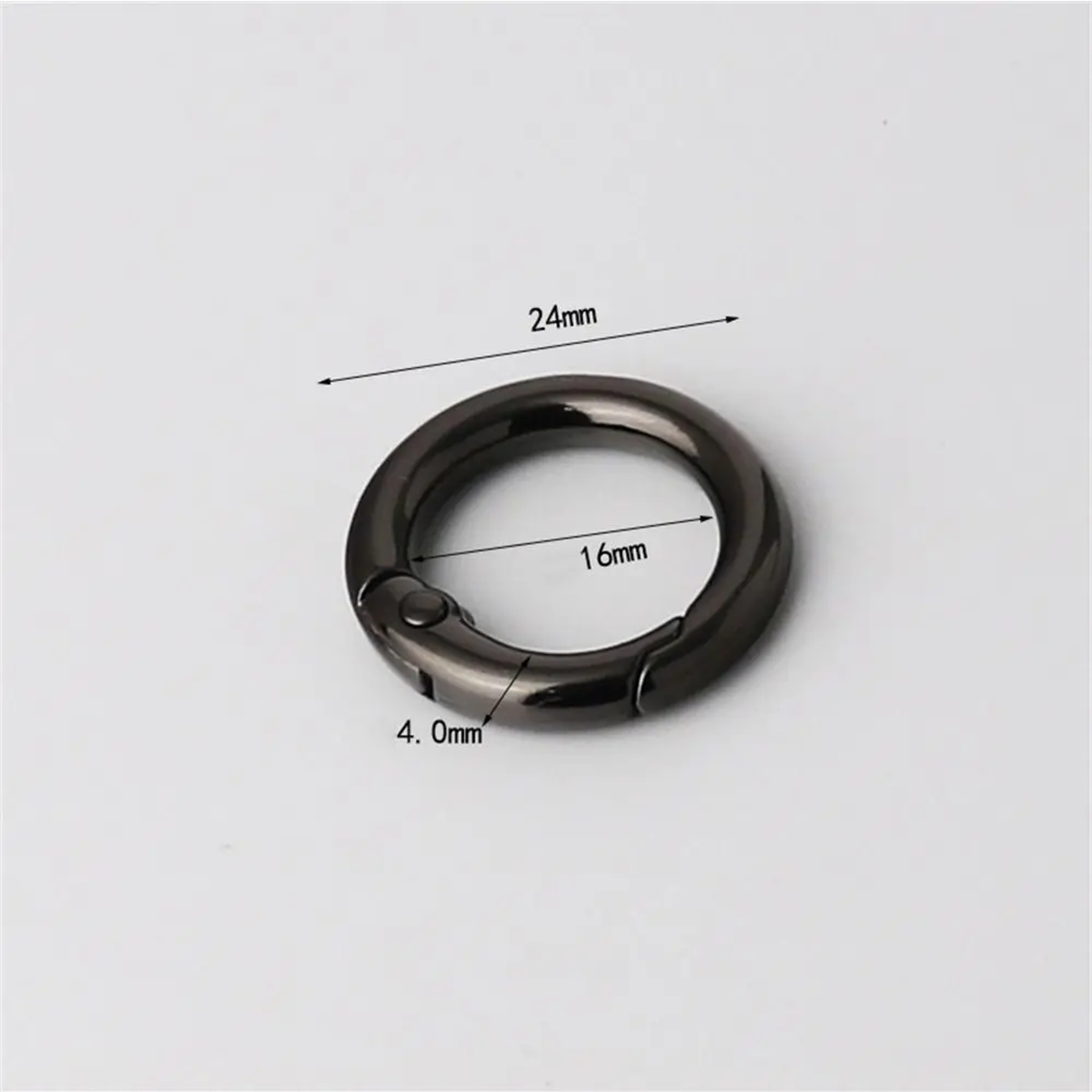 Round Spring Ring Clasp Zinc Alloy Bag Strap Connector And Purse Repair Ring 18