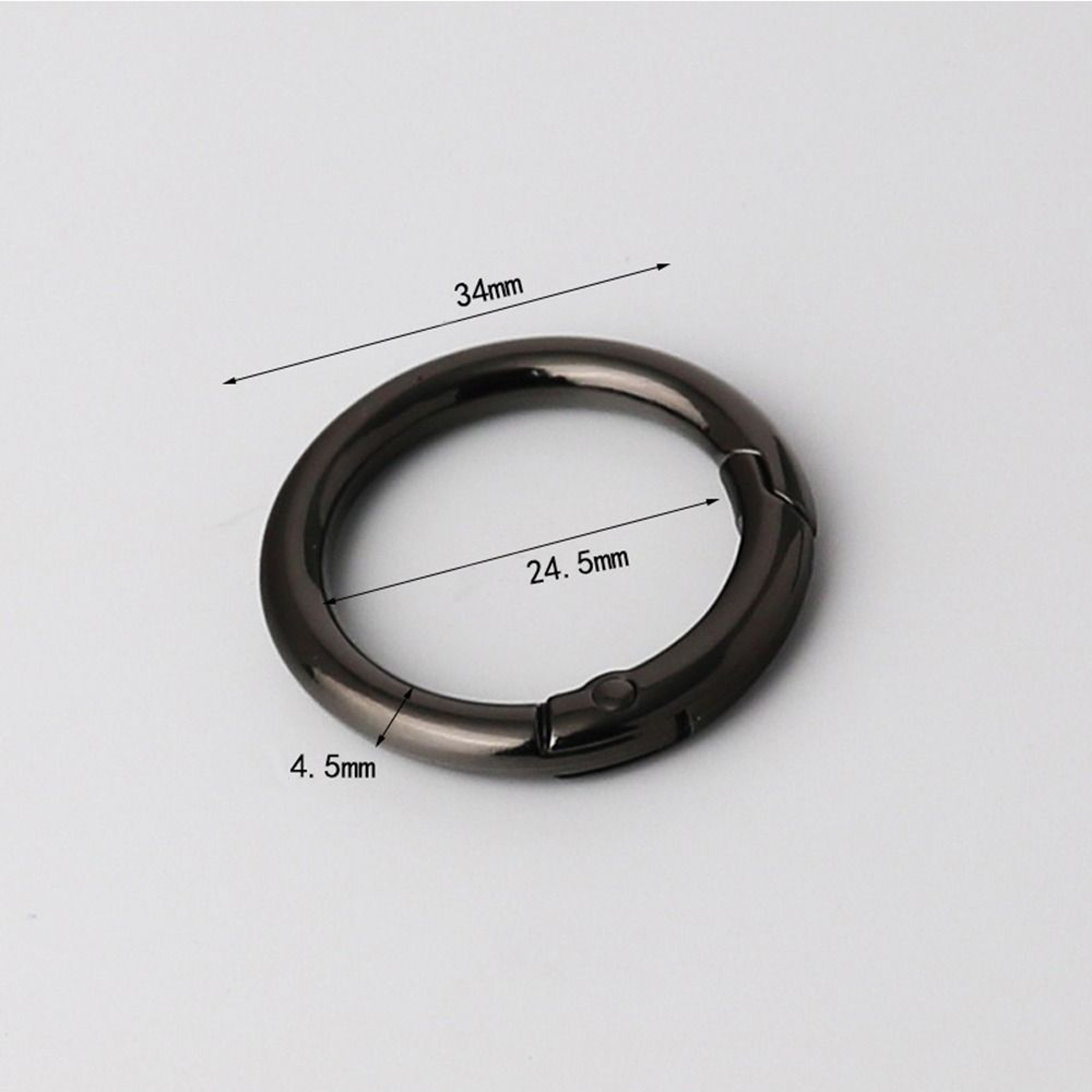 Round Spring Ring Clasp Zinc Alloy Bag Strap Connector And Purse Repair Ring 19