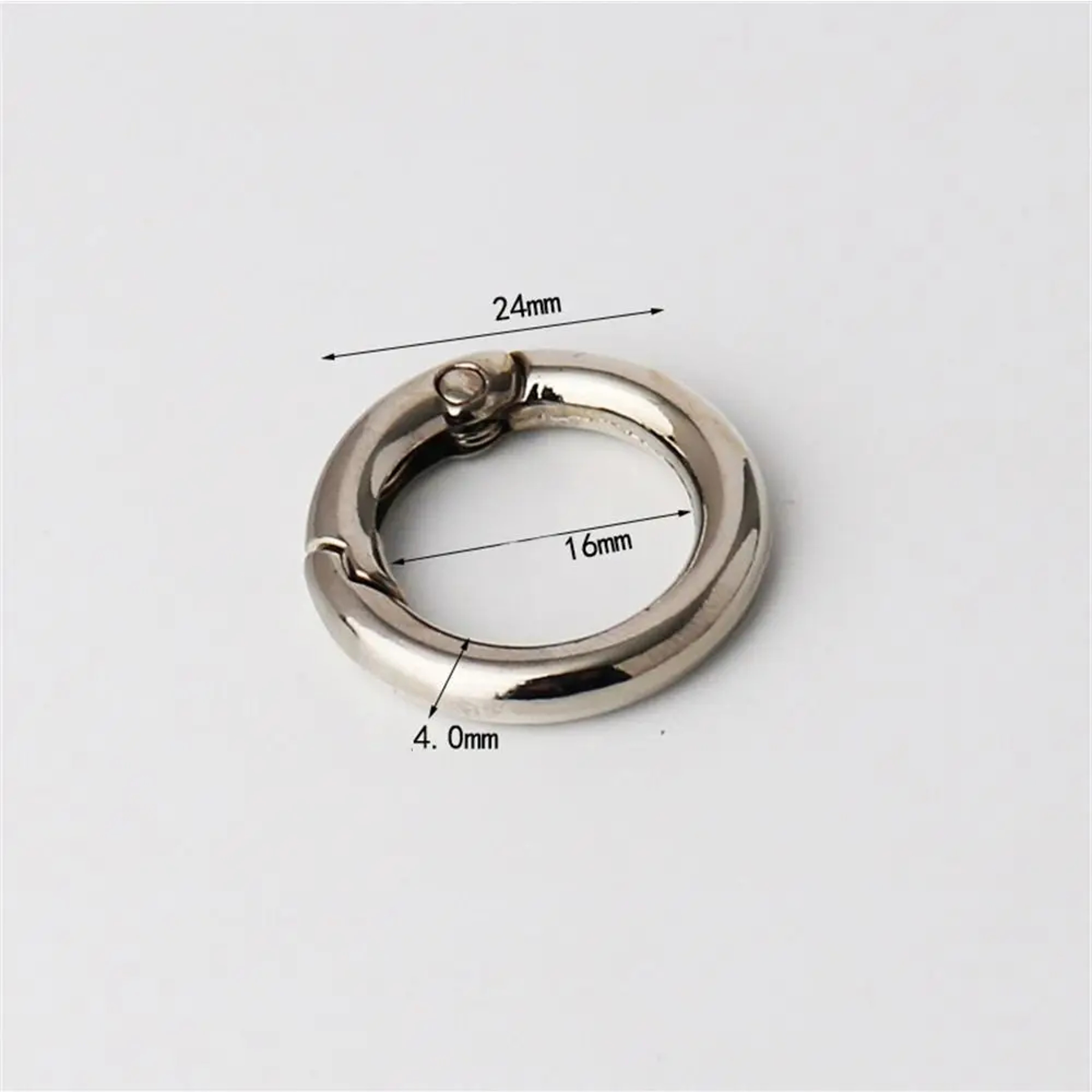 Round Spring Ring Clasp Zinc Alloy Bag Strap Connector And Purse Repair Ring 20
