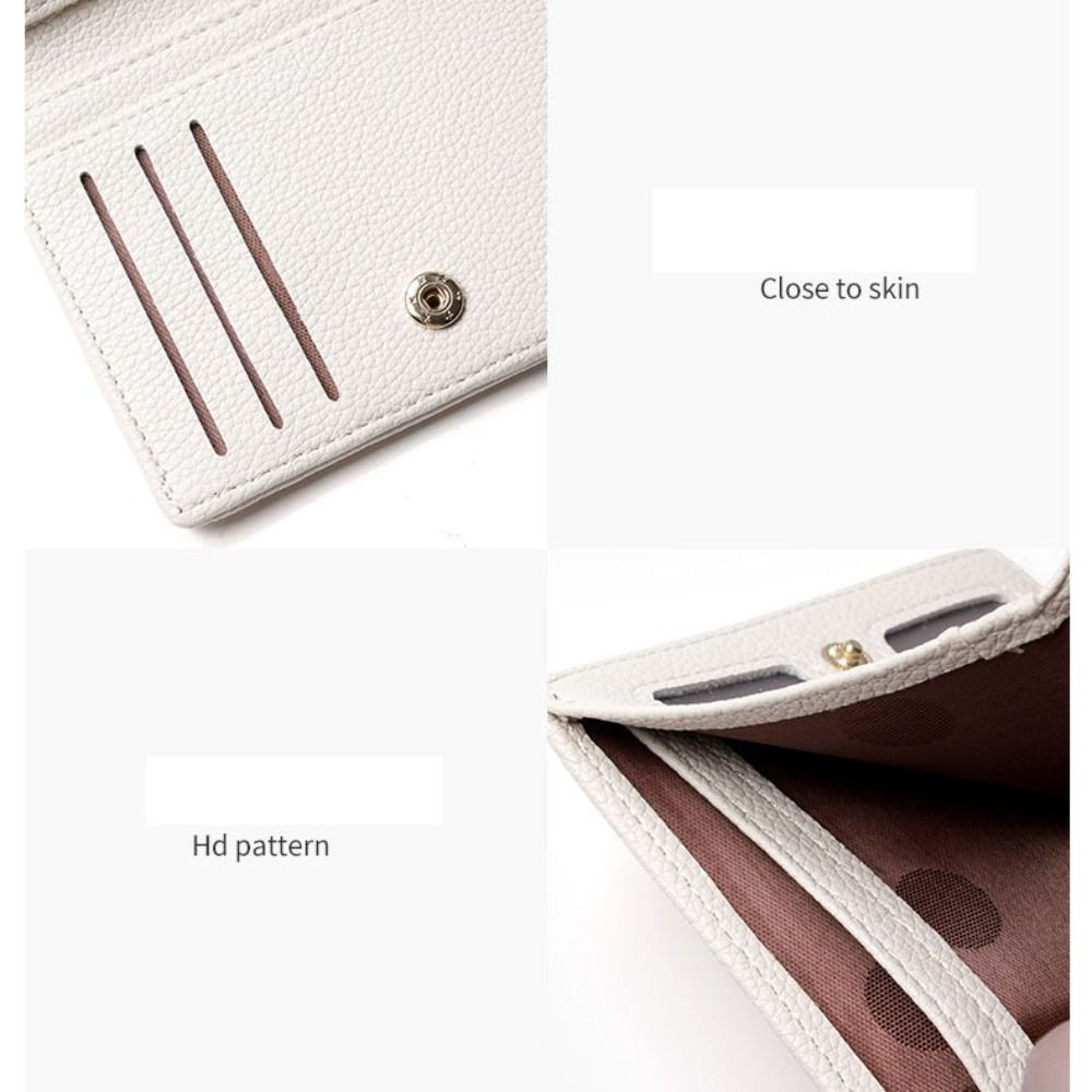 Womens PU Leather Short Wallet Compact Card Holder Coin Purse – view 4