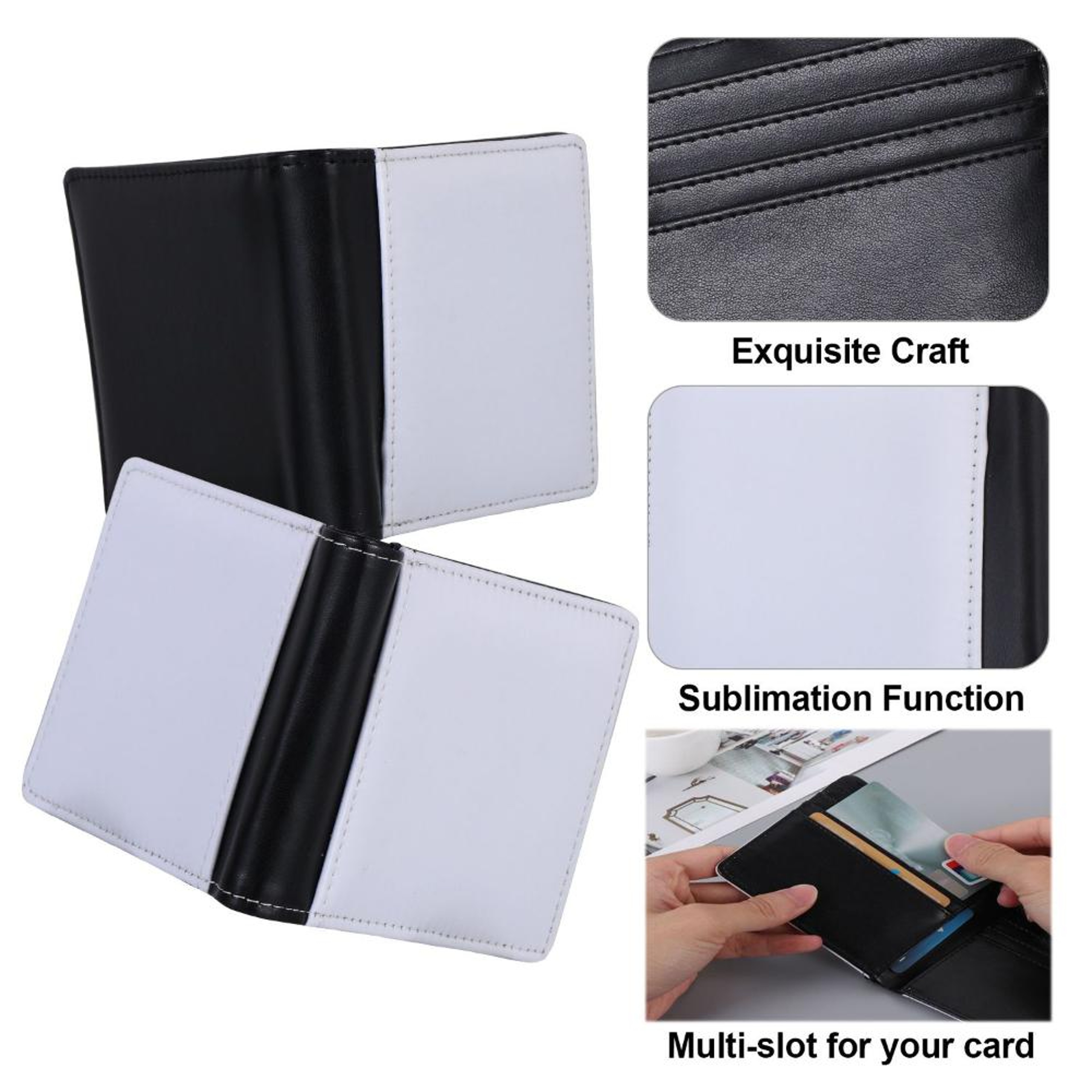 Custom Sublimation Wallet Blank PU Leather Multi Card Holder – view 4