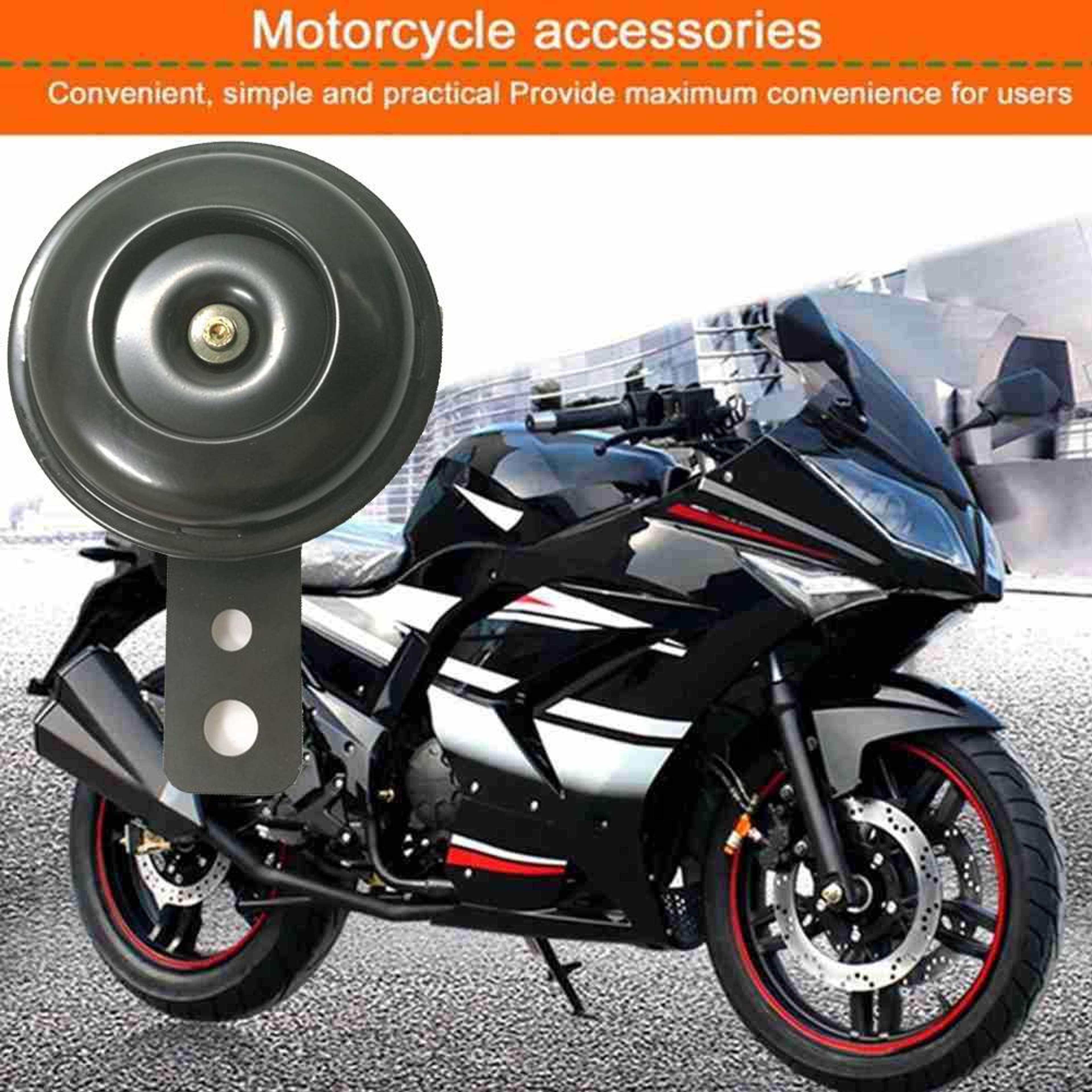 6V 105dB Waterproof Motorcycle Horn Loud Electric Scooter Horn – view 2