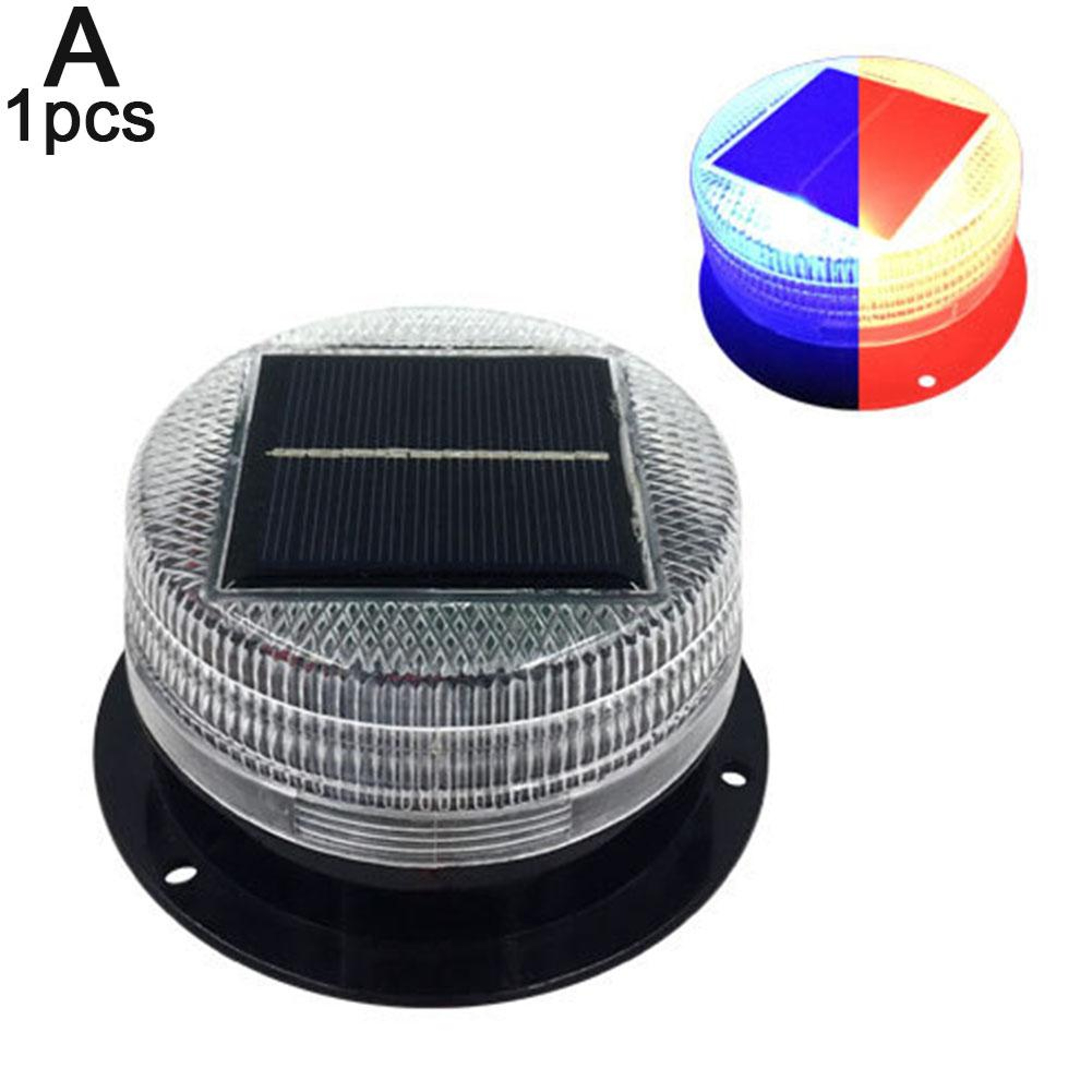 Solar 8 LED Magnetic Warning Light Automatic Strobe Beacon For Cars Trucks 0