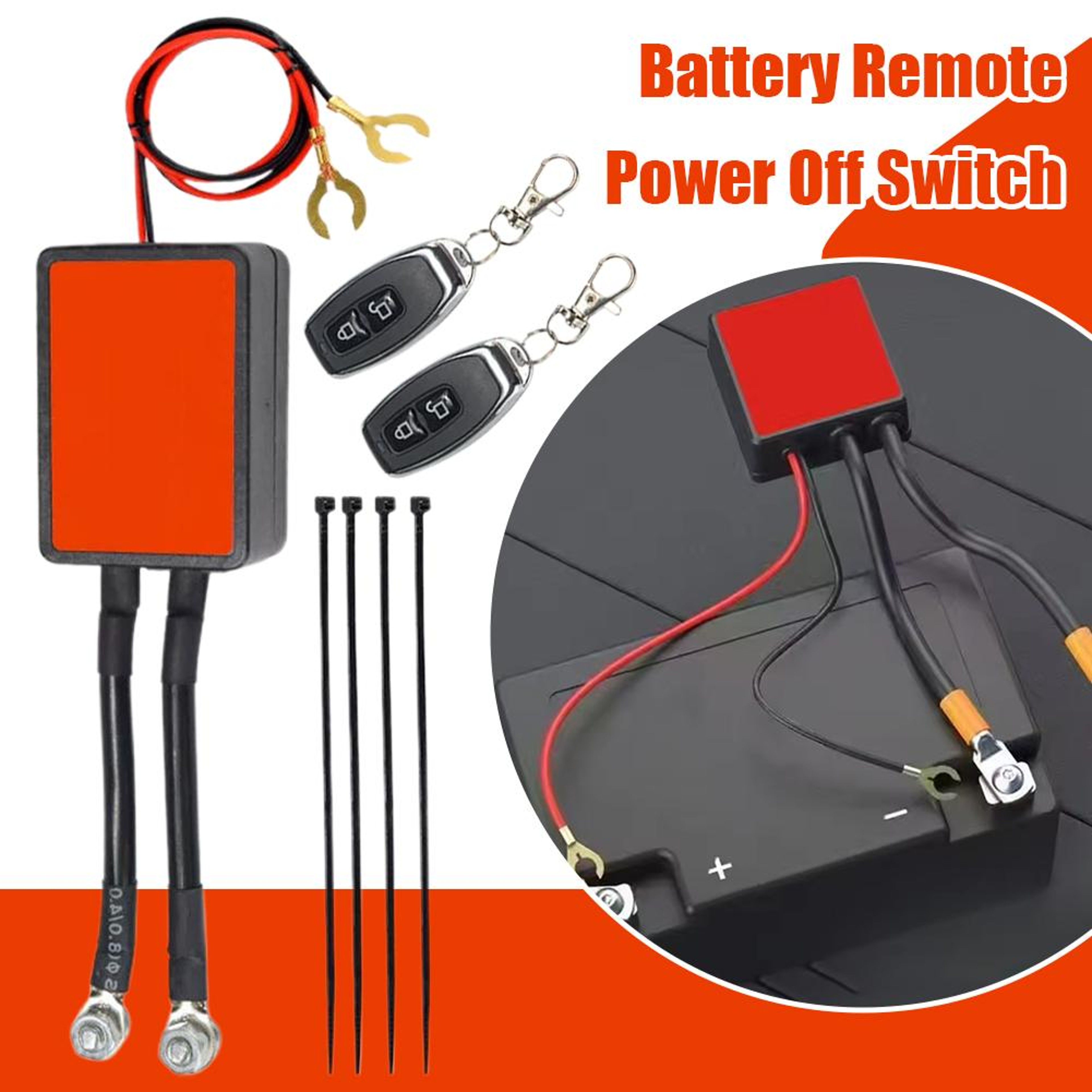12V Remote Battery Disconnect Switch 300A Wireless Battery Cut Off Switch 2