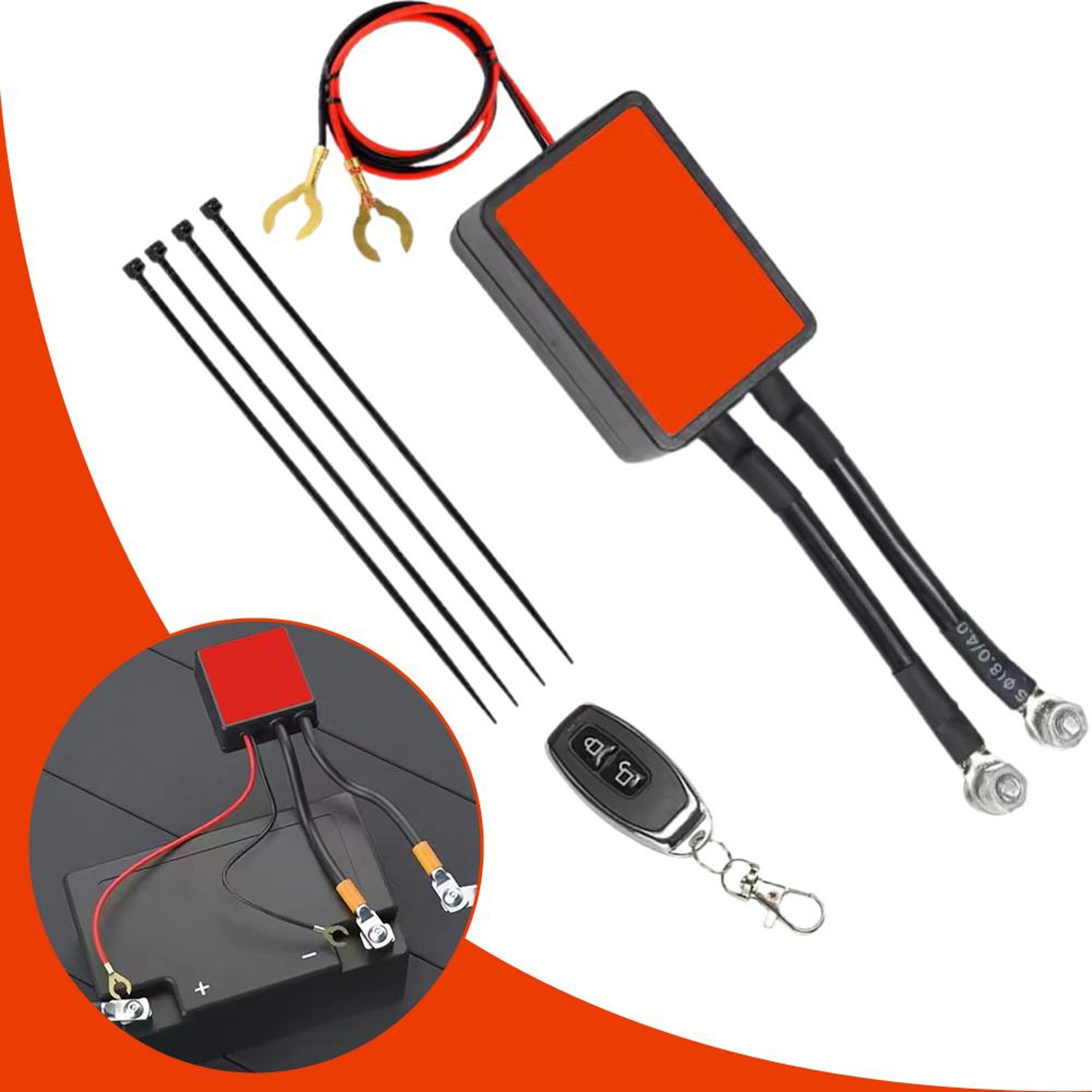 12V Remote Battery Disconnect Switch 300A Wireless Battery Cut Off Switch 6
