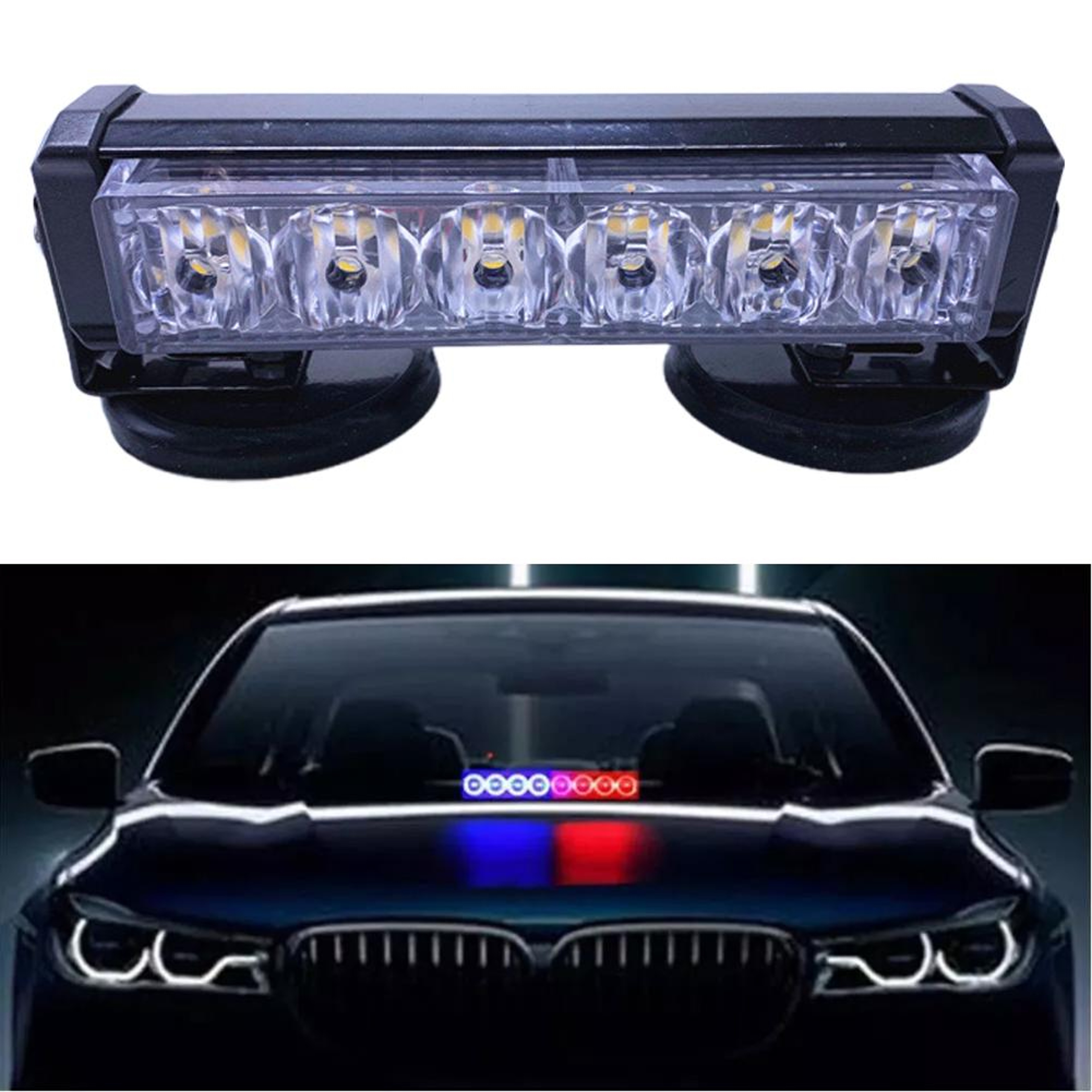 Rechargeable Magnetic LED Car Warning Strobe Light 2