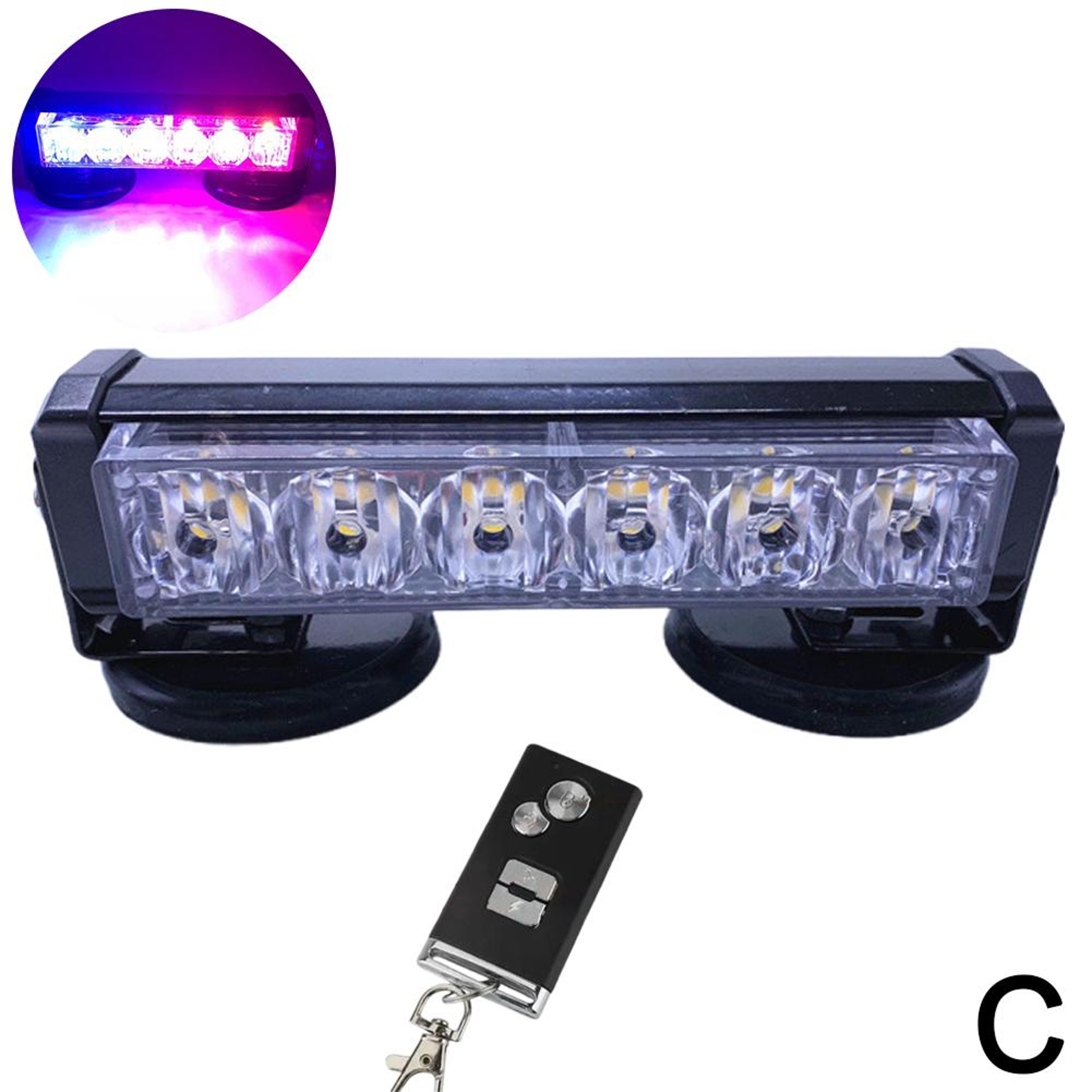 Rechargeable Magnetic LED Car Warning Strobe Light 5