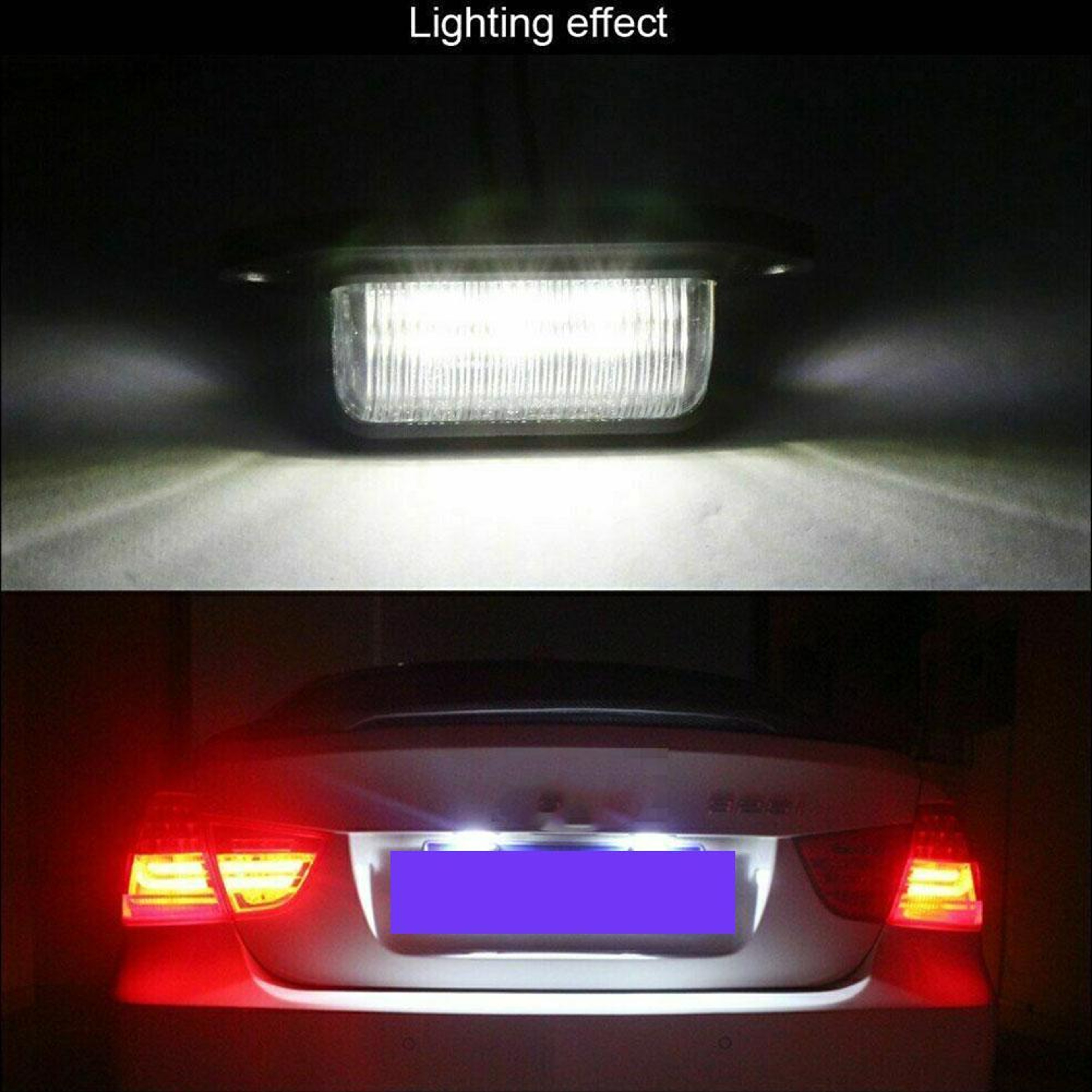 2PCS 6 LED License Plate Light Waterproof 12V Tag Lights For Truck SUV Trailer Van 2