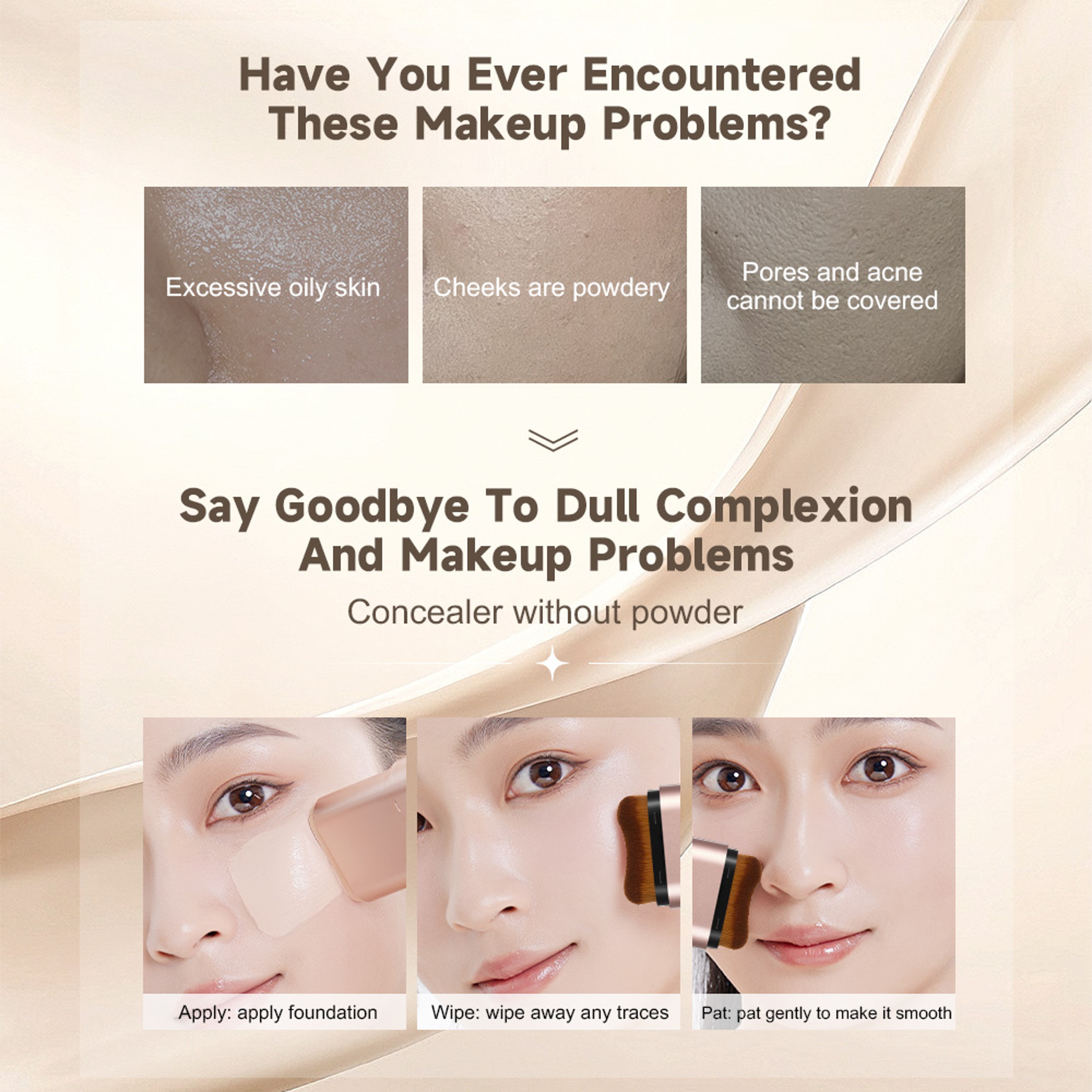 Life Girls 2 In 1 Foundation Stick With Brush Natural Concealer Makeup 4