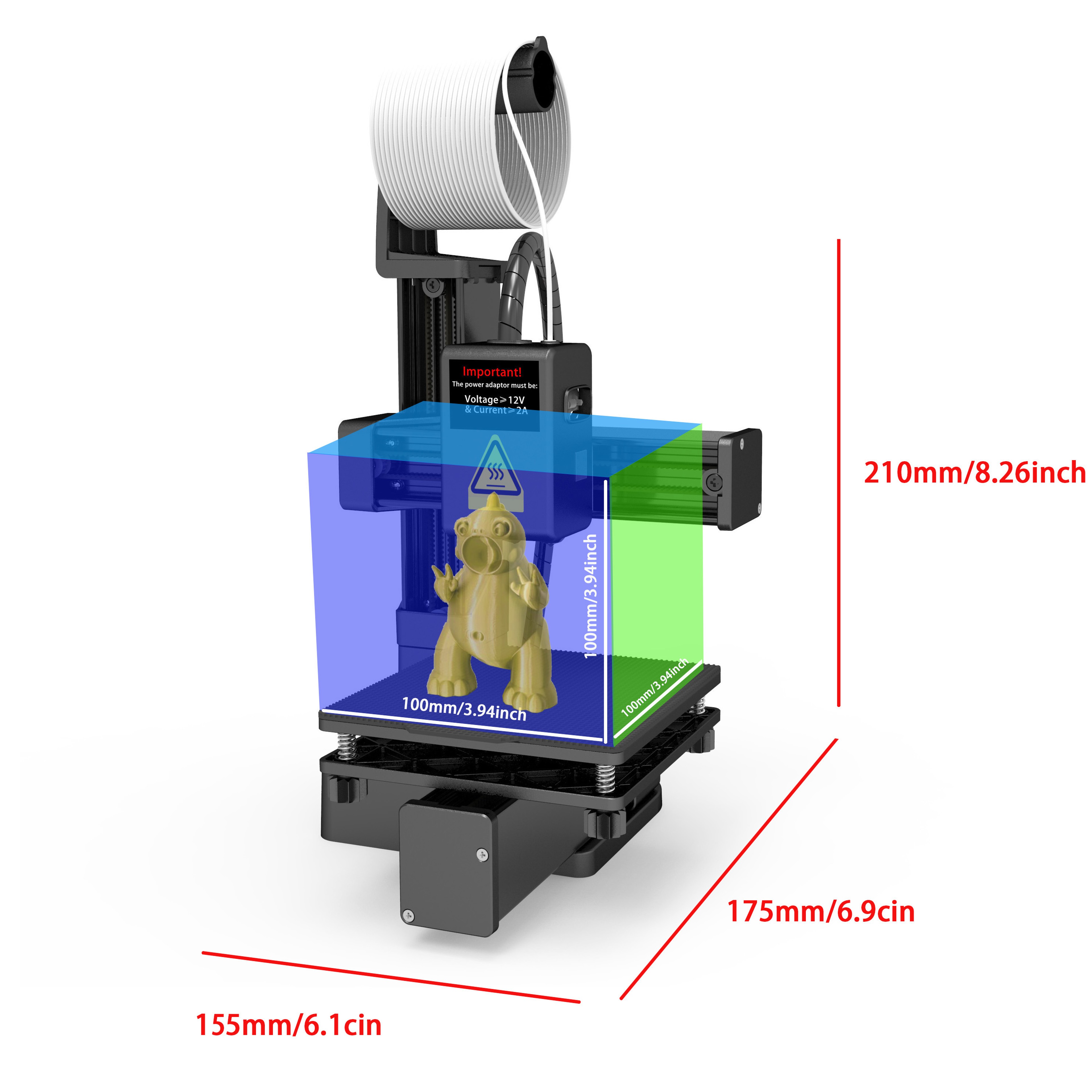 EasyThreed K10 Beginner 3D Printer Mini Desktop PLA TPU Printer – view 2