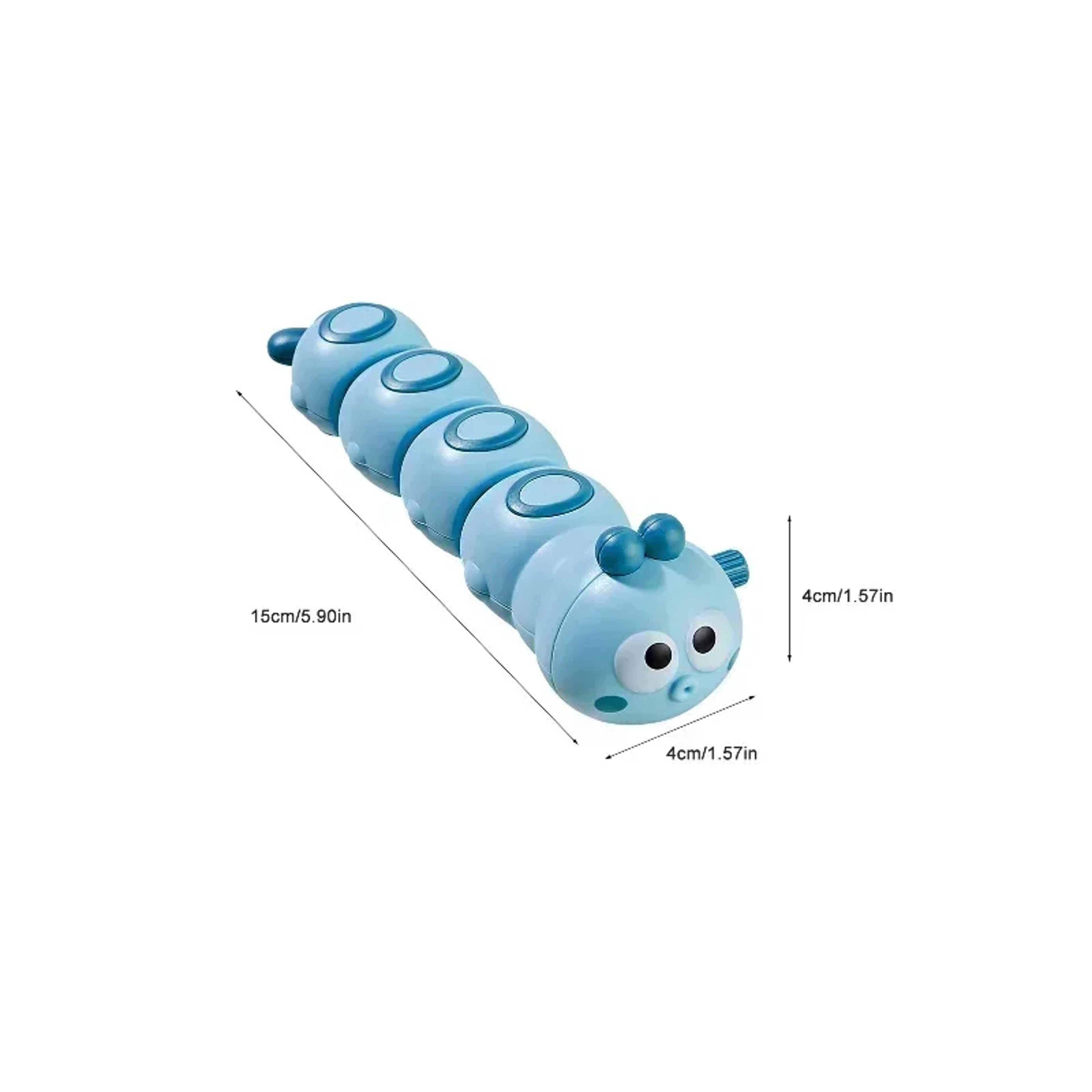 Cute Wind Up Caterpillar Toy Battery Free Crawling Educational Toy For Kids 5