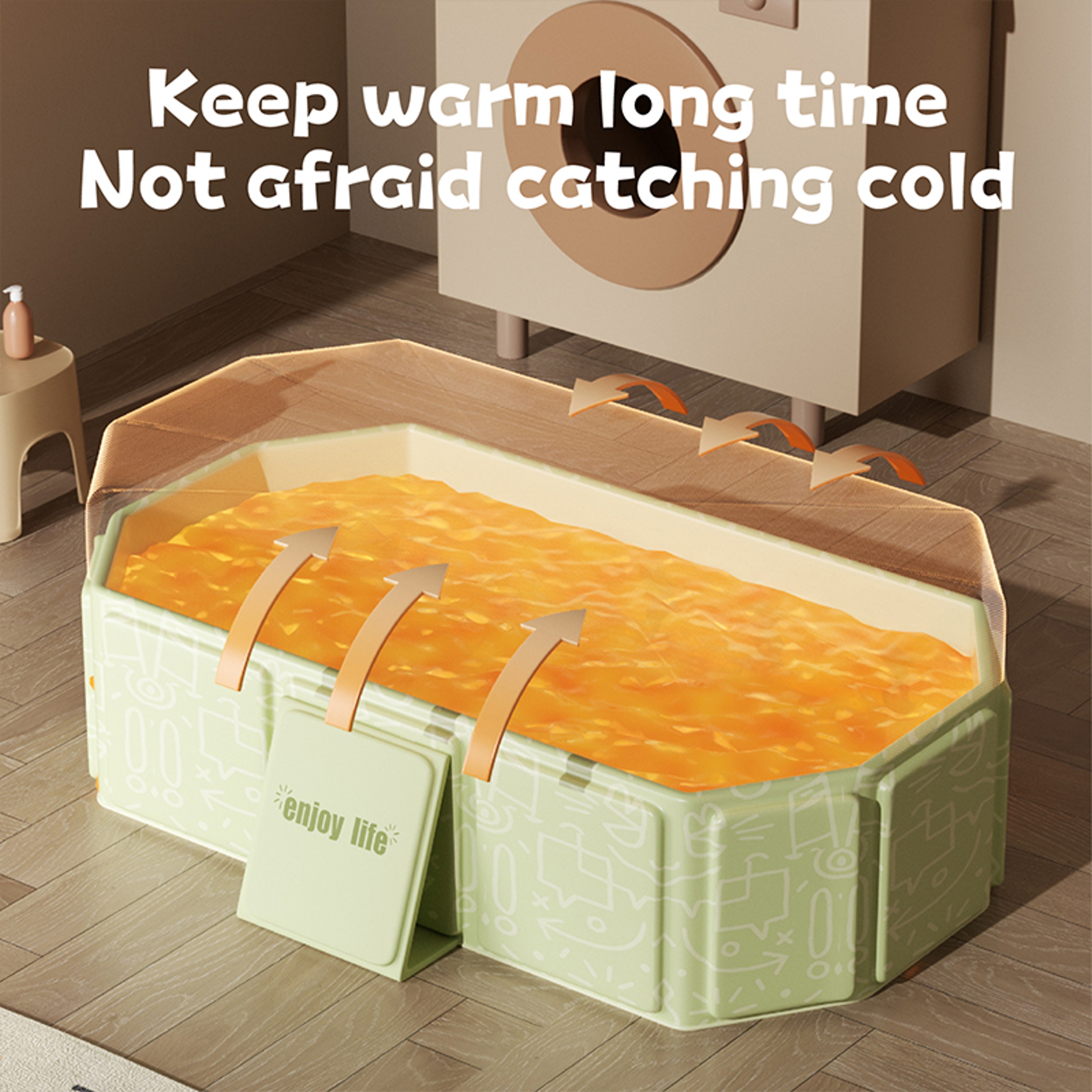 Portable Folding Kids Bathtub Thick Travel Bathtub For Children Space Saving Design 2