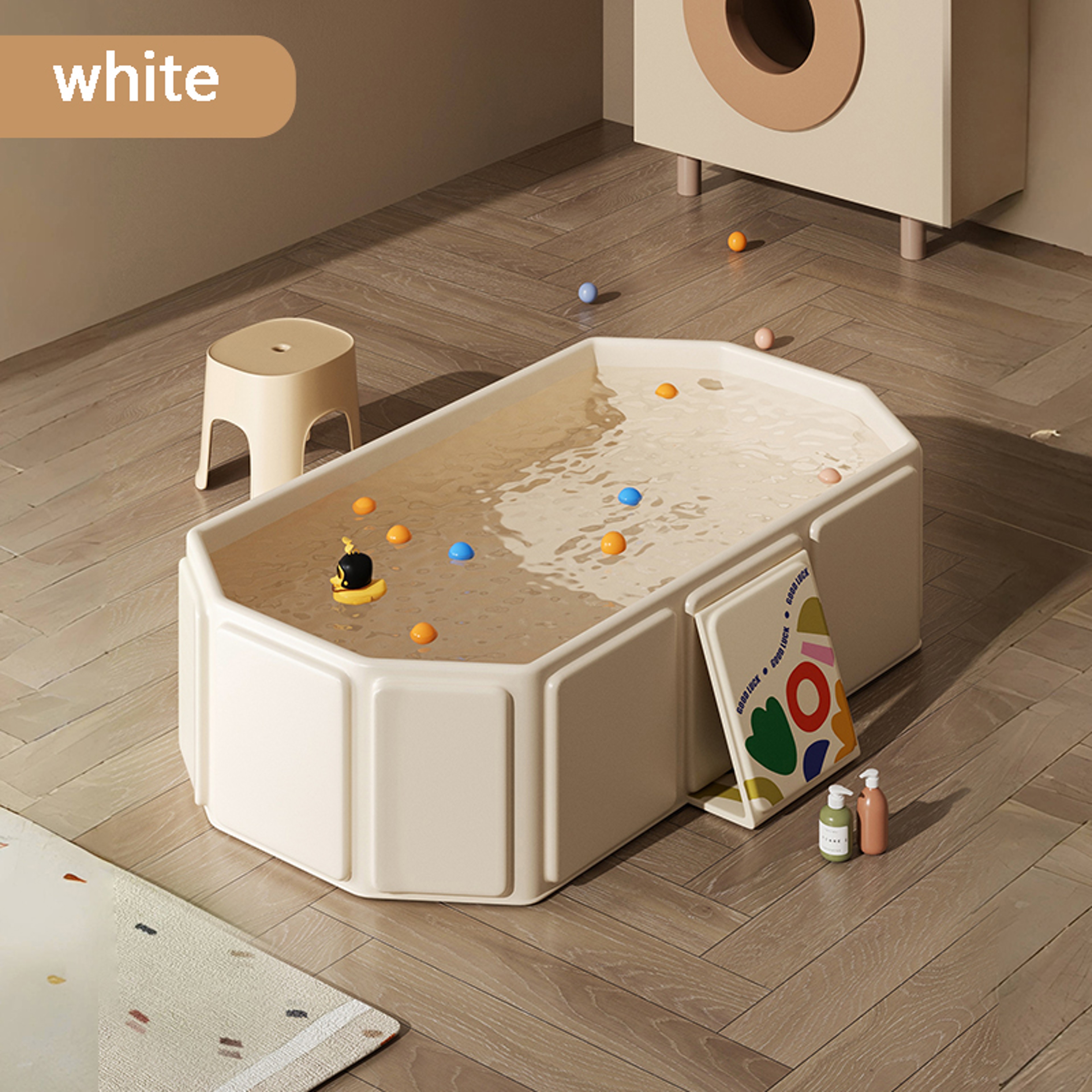 Portable Folding Kids Bathtub Thick Travel Bathtub For Children Space Saving Design 0