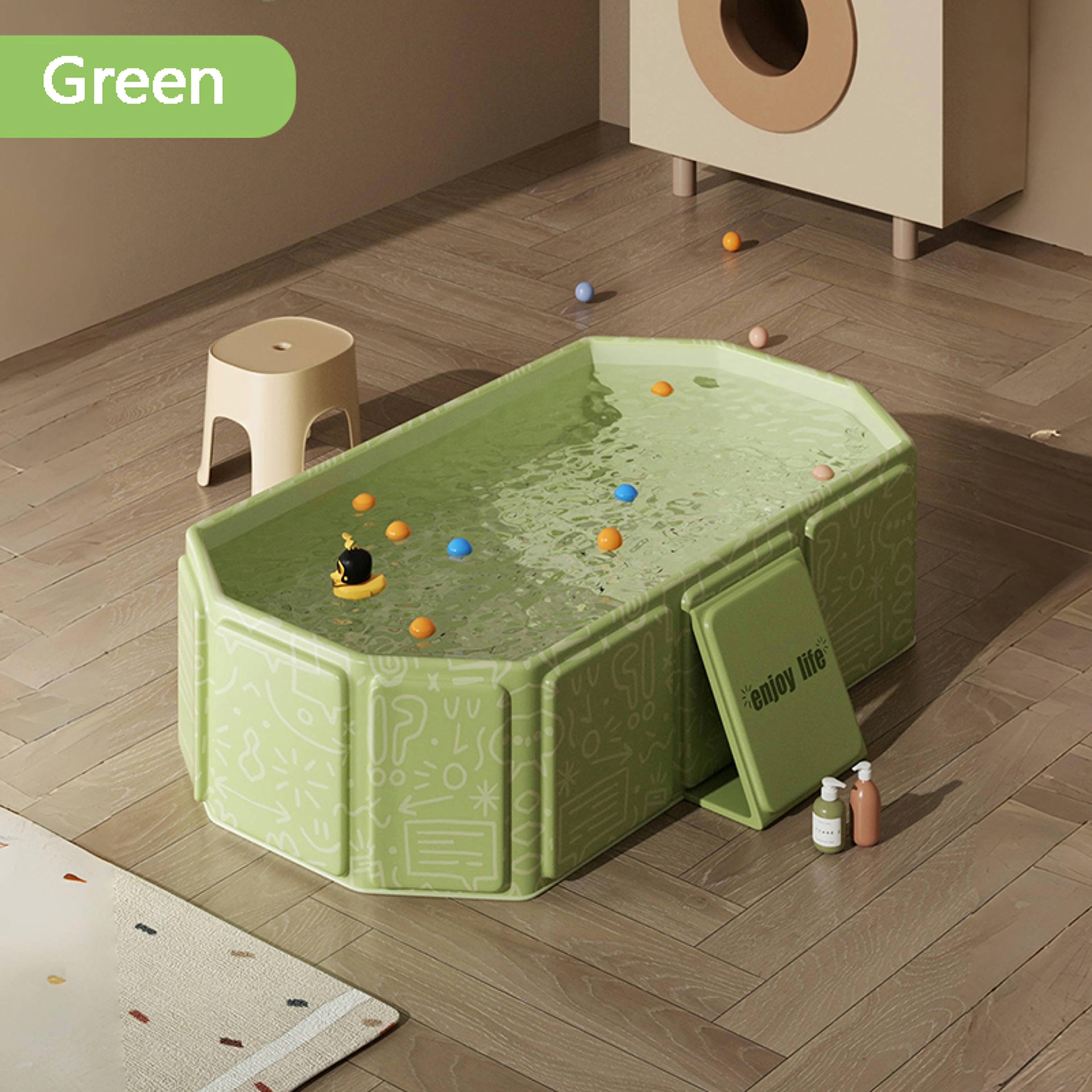 Portable Folding Kids Bathtub Thick Travel Bathtub For Children Space Saving Design 6