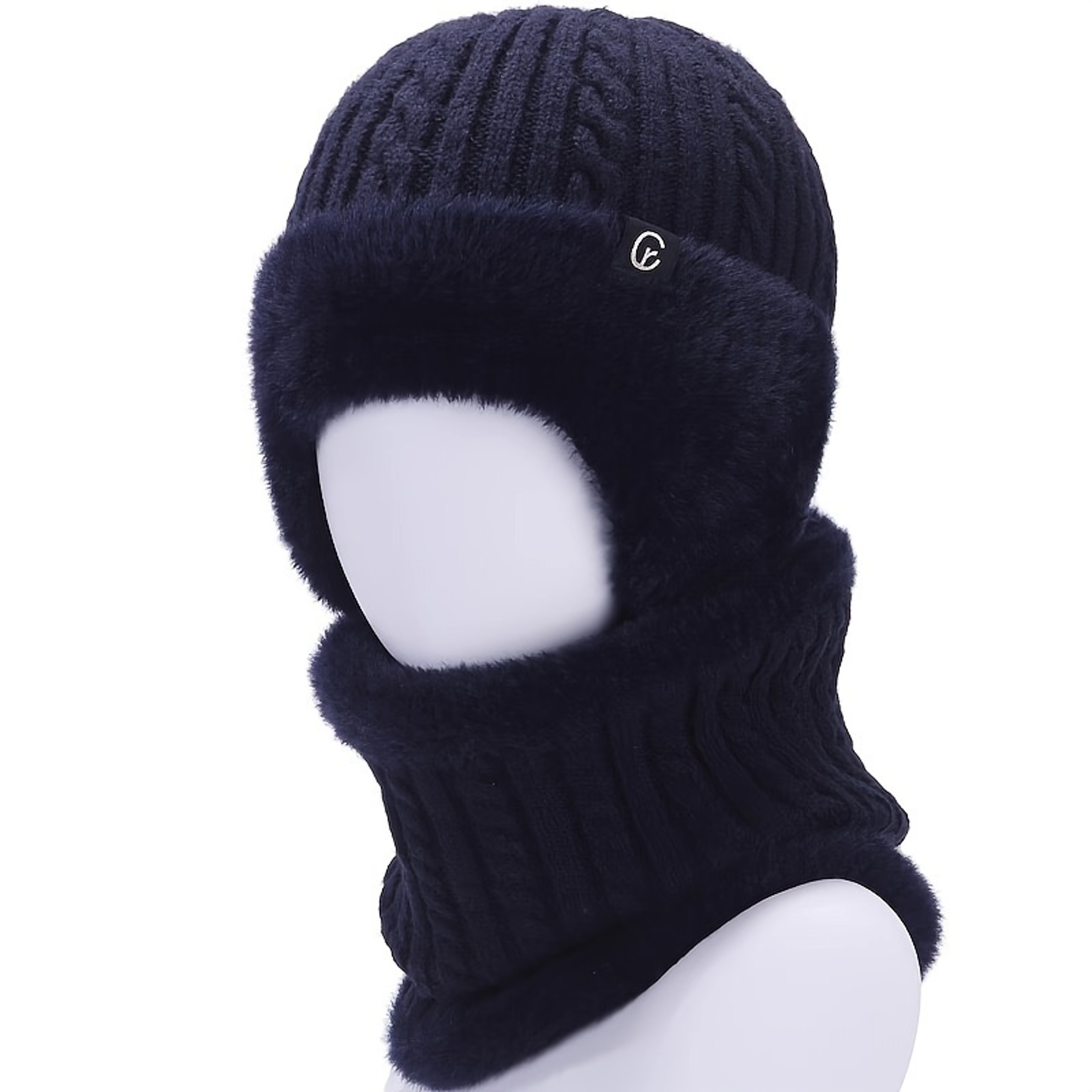 Warm Knitted Hat And Scarf Set For Men And Women With Ear Protection 6