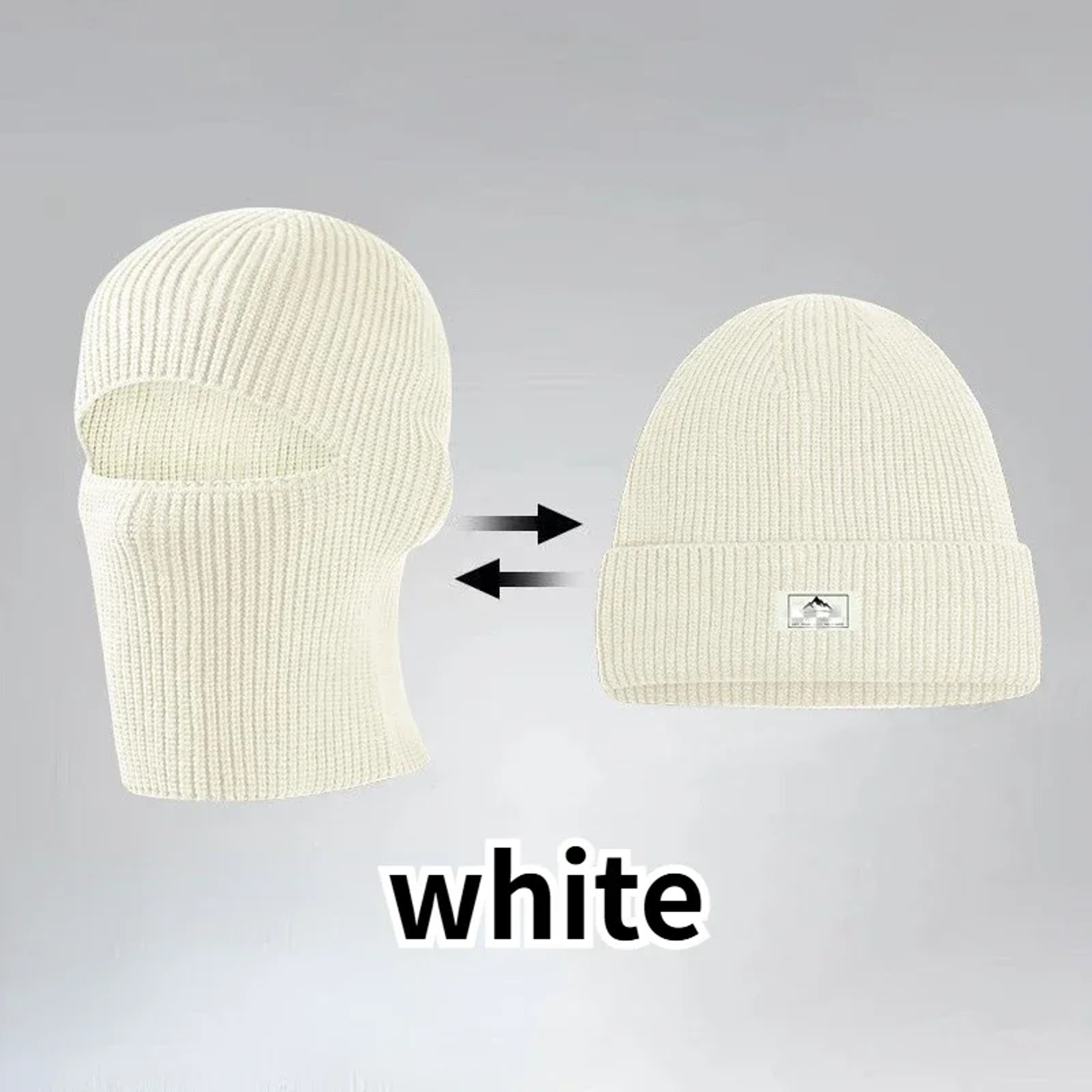 2 In 1 Winter Balaclava Beanie Windproof Ski Mask For Cycling And Outdoor Cold 8