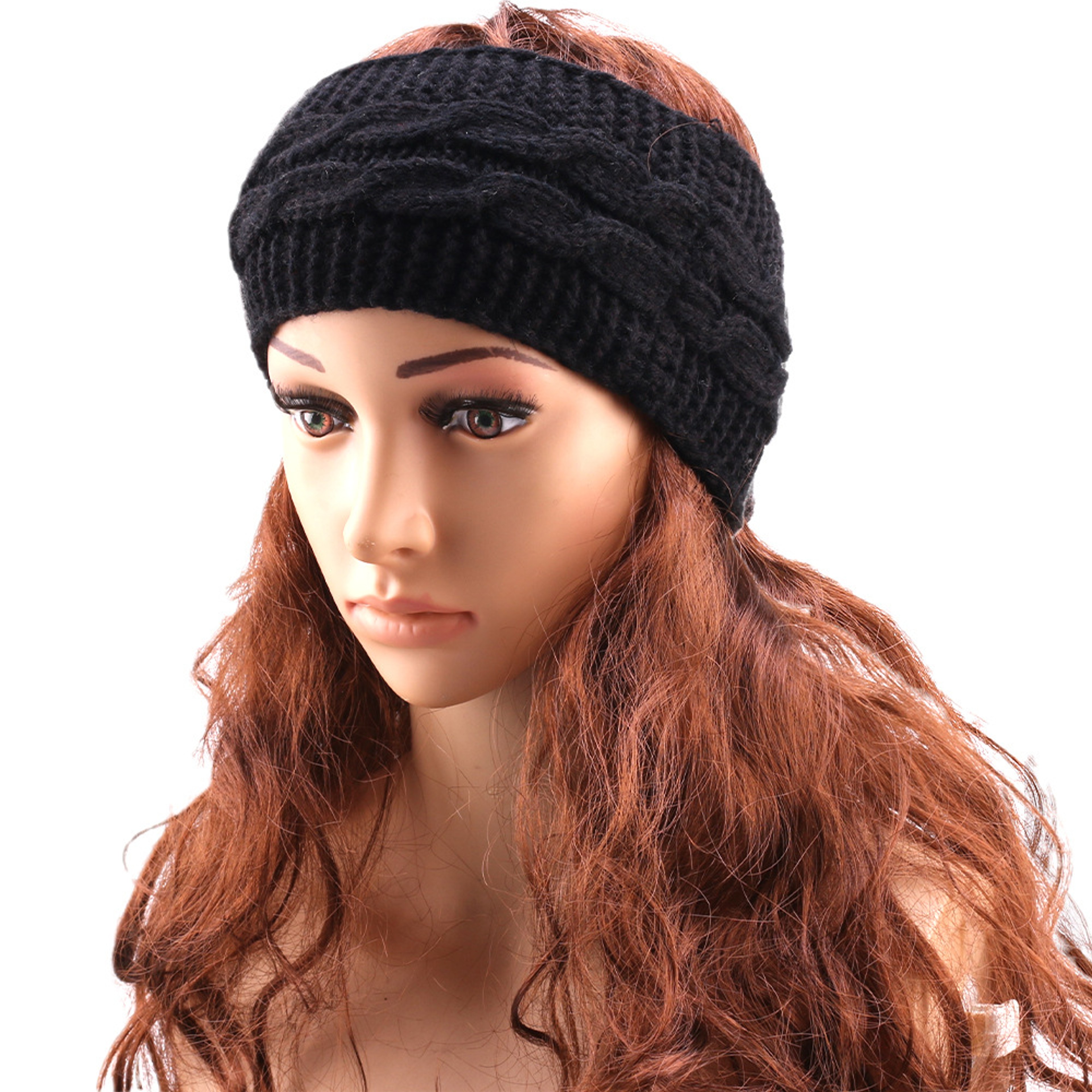 Knitted Winter Ear Warmer Headband Stretch Cold Weather Hair Accessory 7