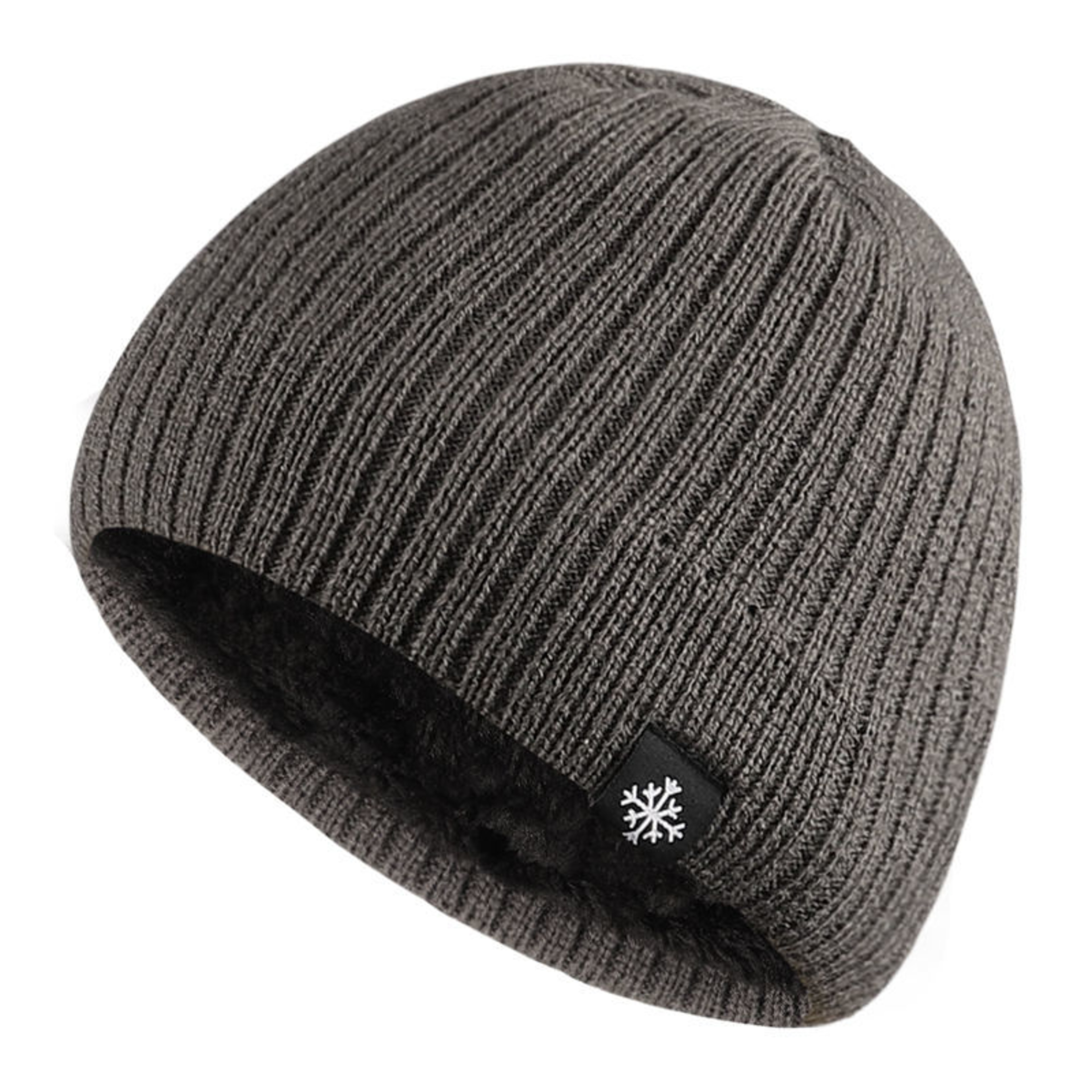 Warm Wool Blend Winter Beanie Unisex Thick Knit Windproof Hat – view 3