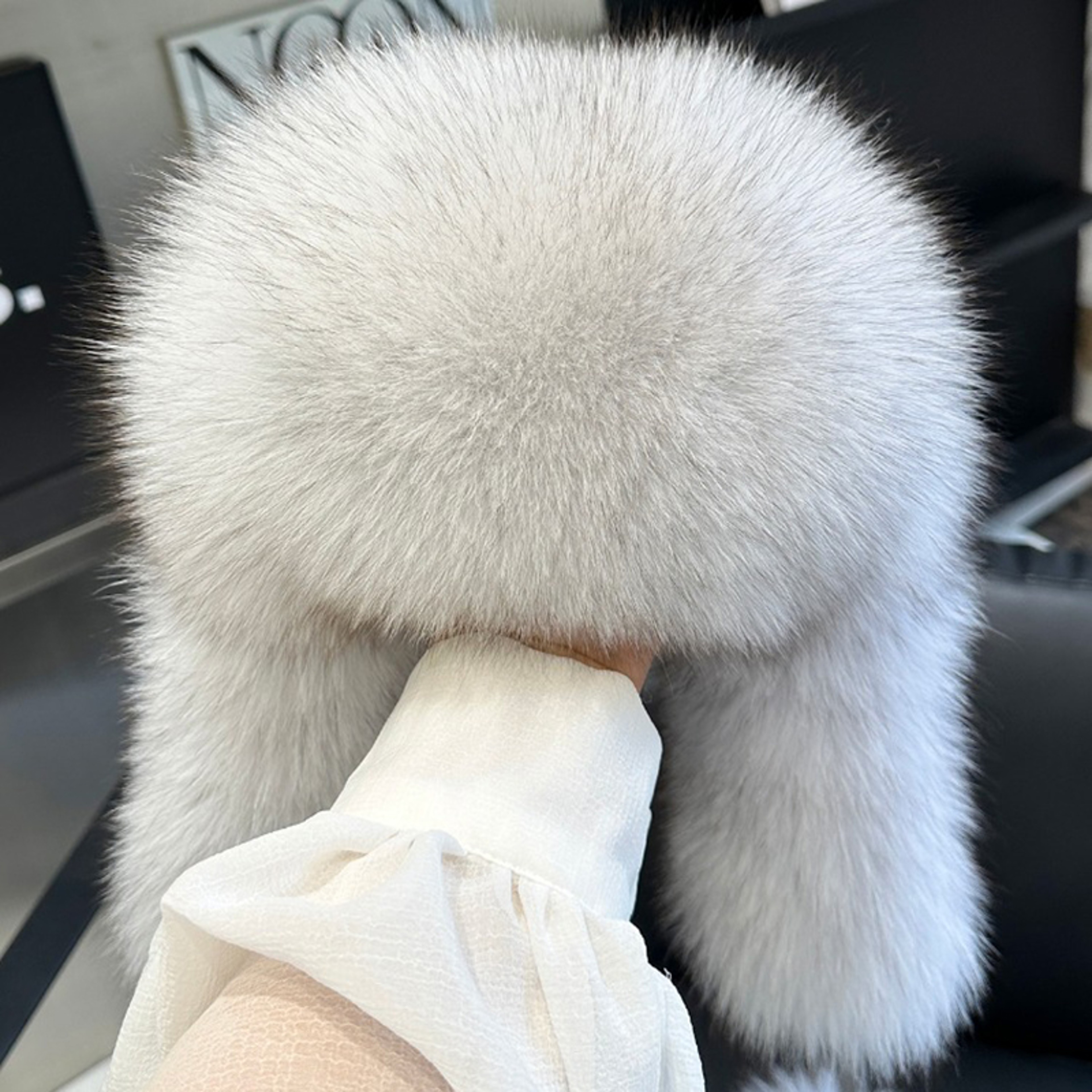 Real Fox Fur Hat Womens Ushanka Winter Earflap Trapper Ski Hat 3