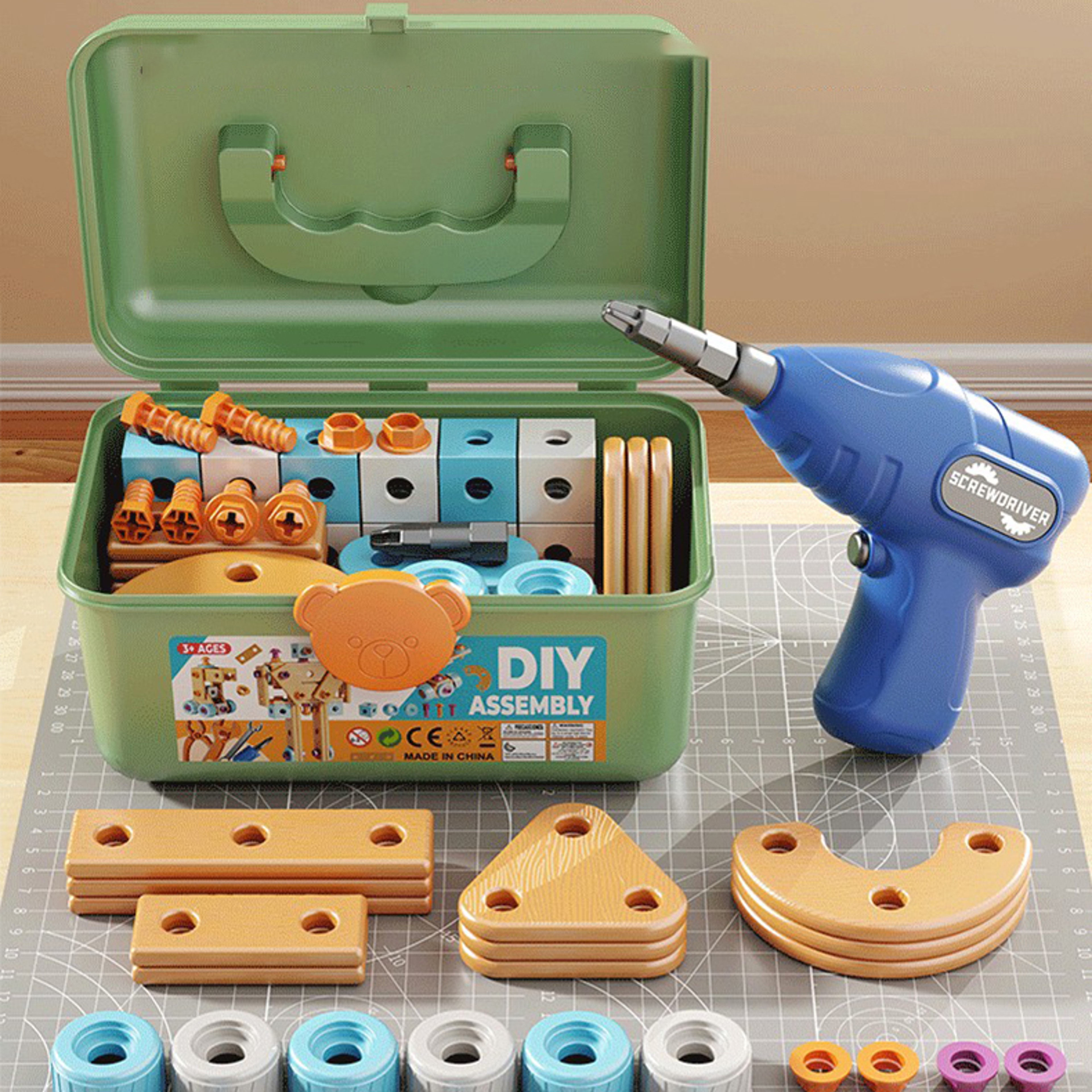 DIY Kids Tool Set Nut And Bolt Educational Construction Toy 2