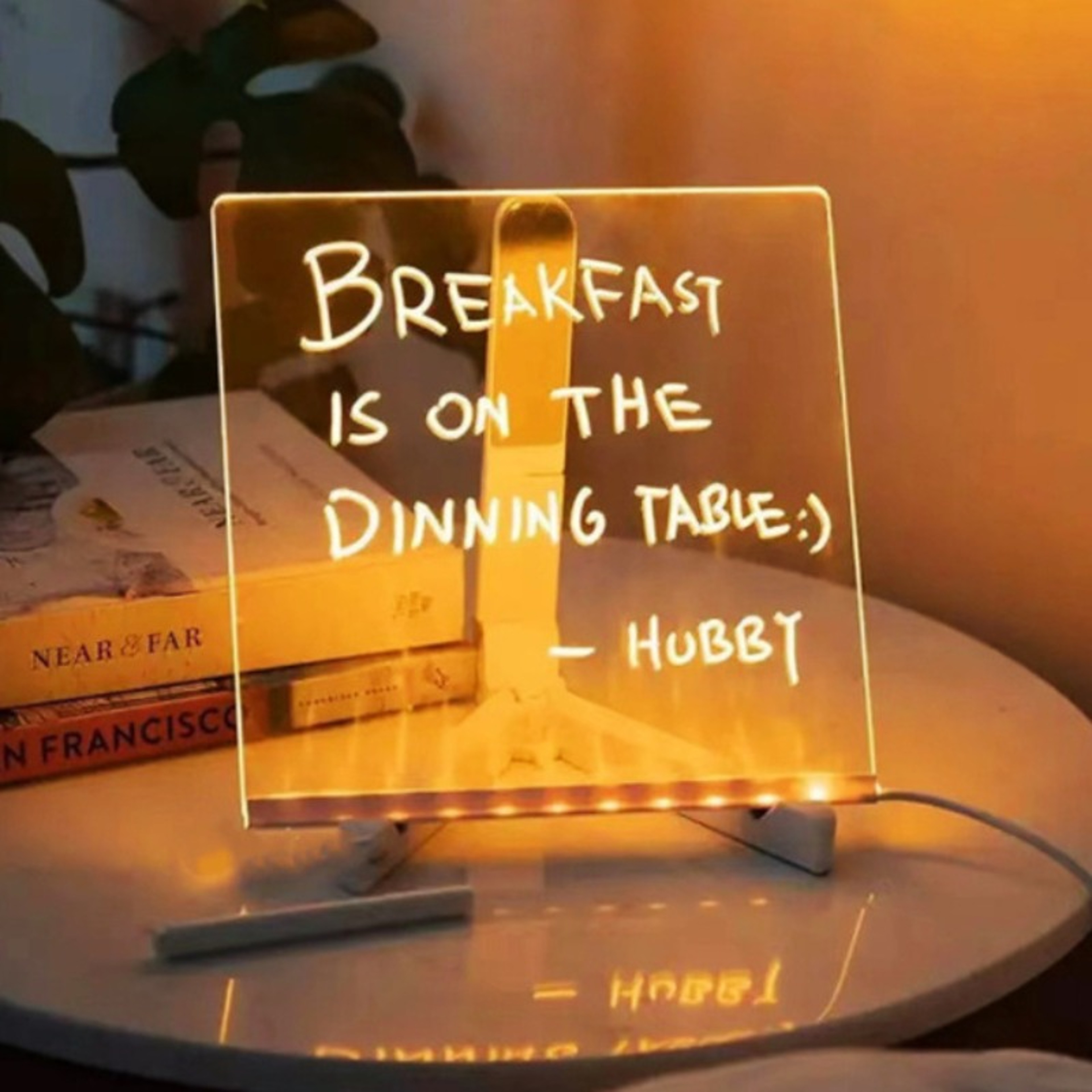 LED Acrylic Drawing Board Reusable Light Up Writing Board With 7 Color Markers – view 2
