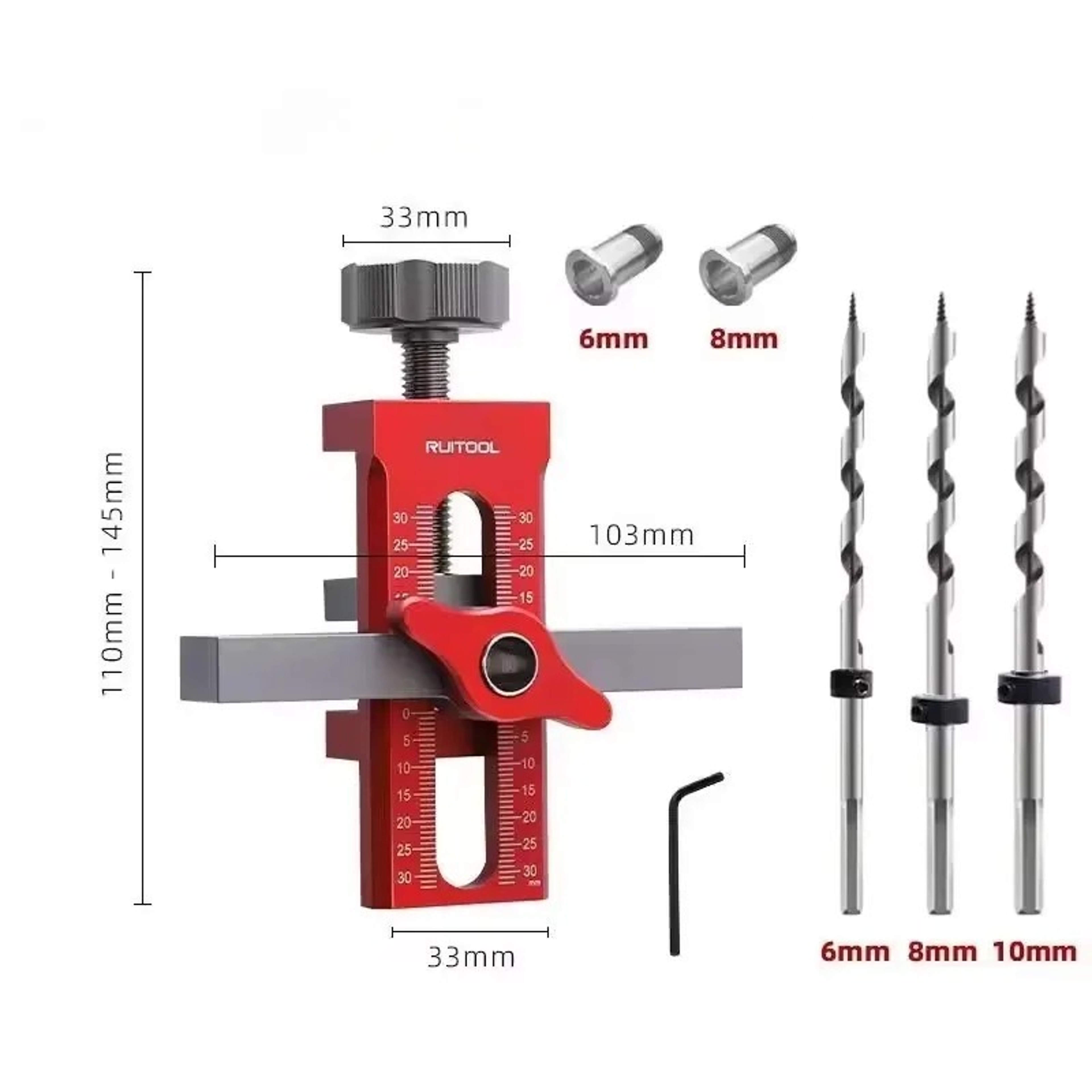 2 in 1 Cabinet Door Installation Jig Adjustable Positioning and Drilling Guide – view 8