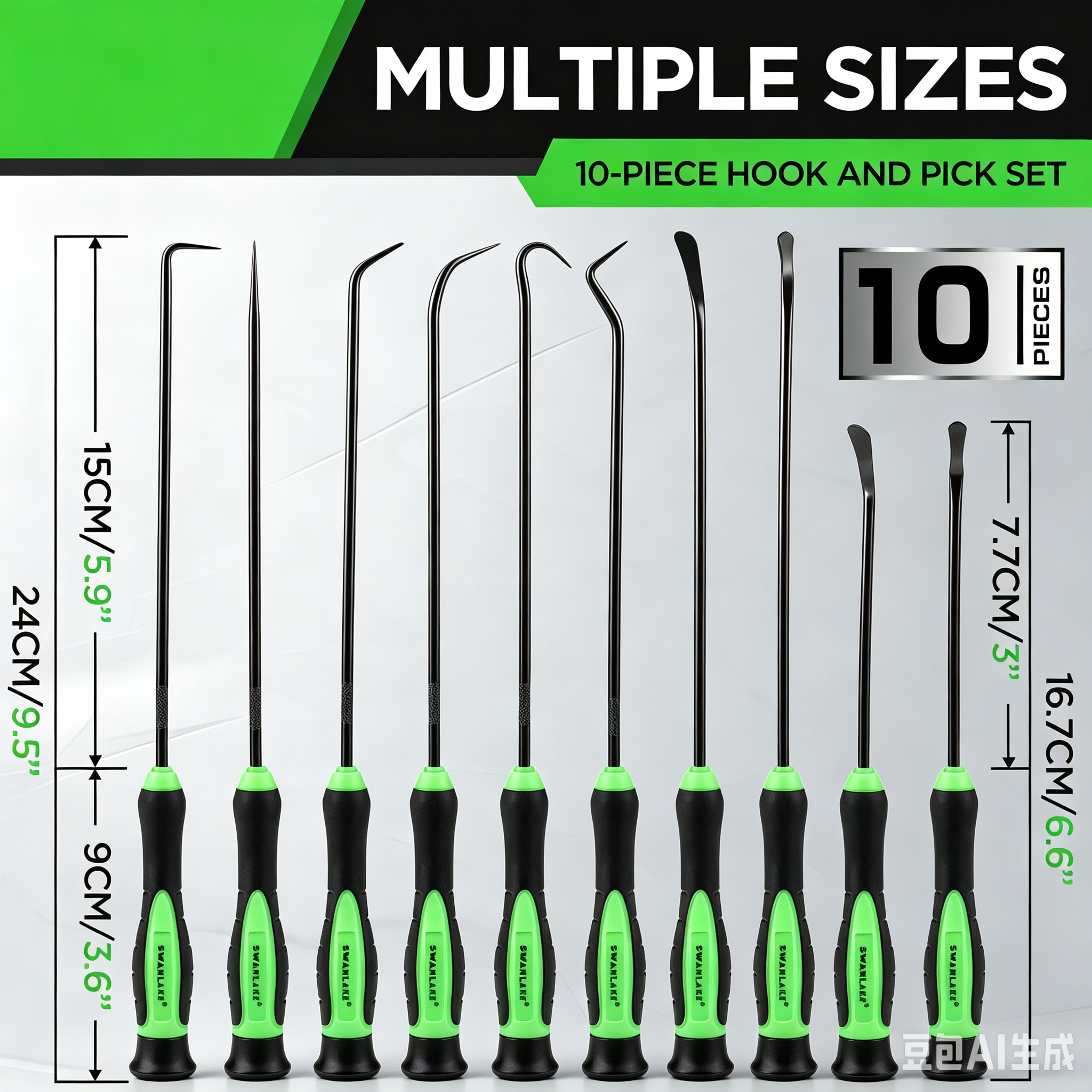 10 Piece Hook And Pick Tool Set For O Ring Seal And Gasket Removal 2