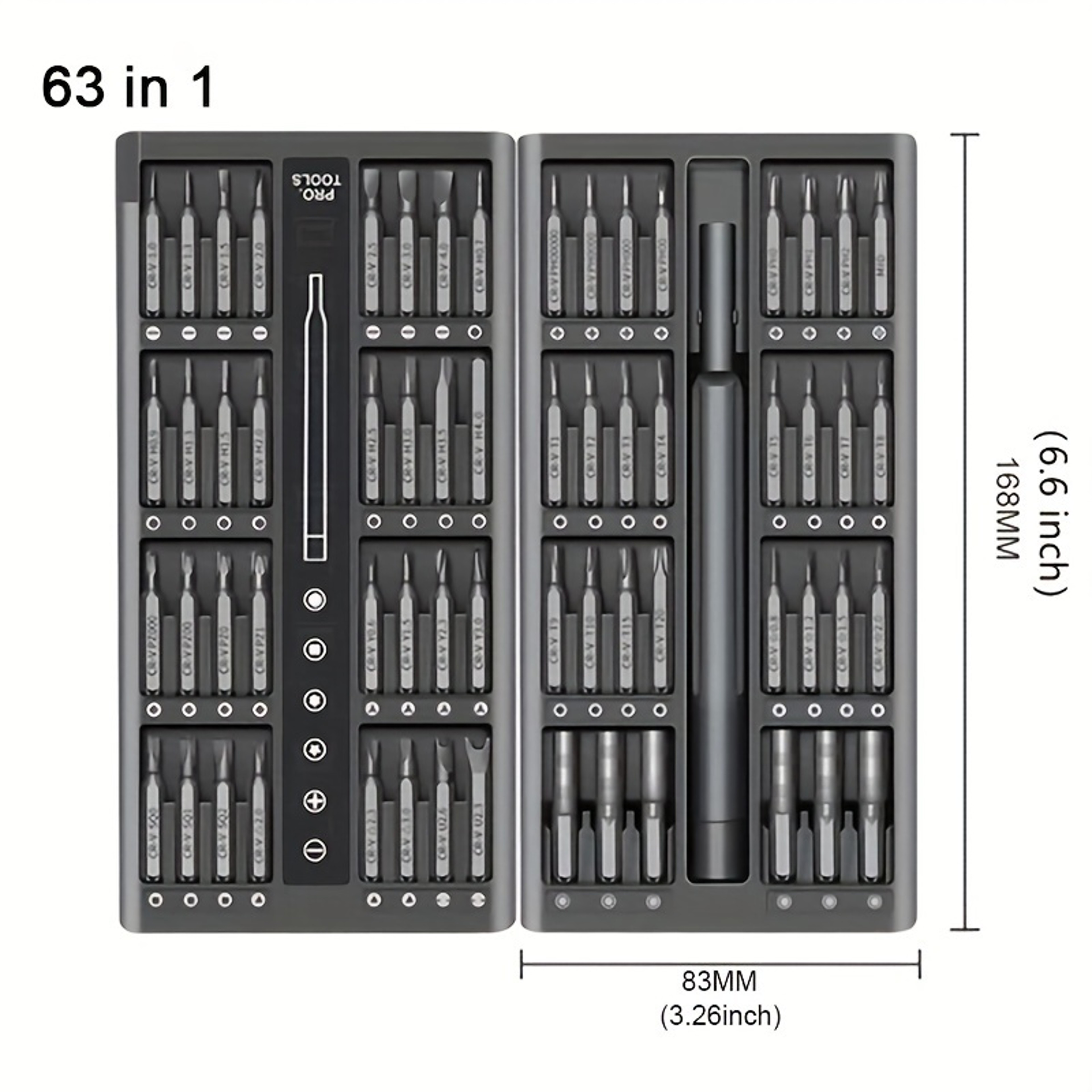 63 in 1 Precision Magnetic Screwdriver Set Electronics Repair Kit – view 7