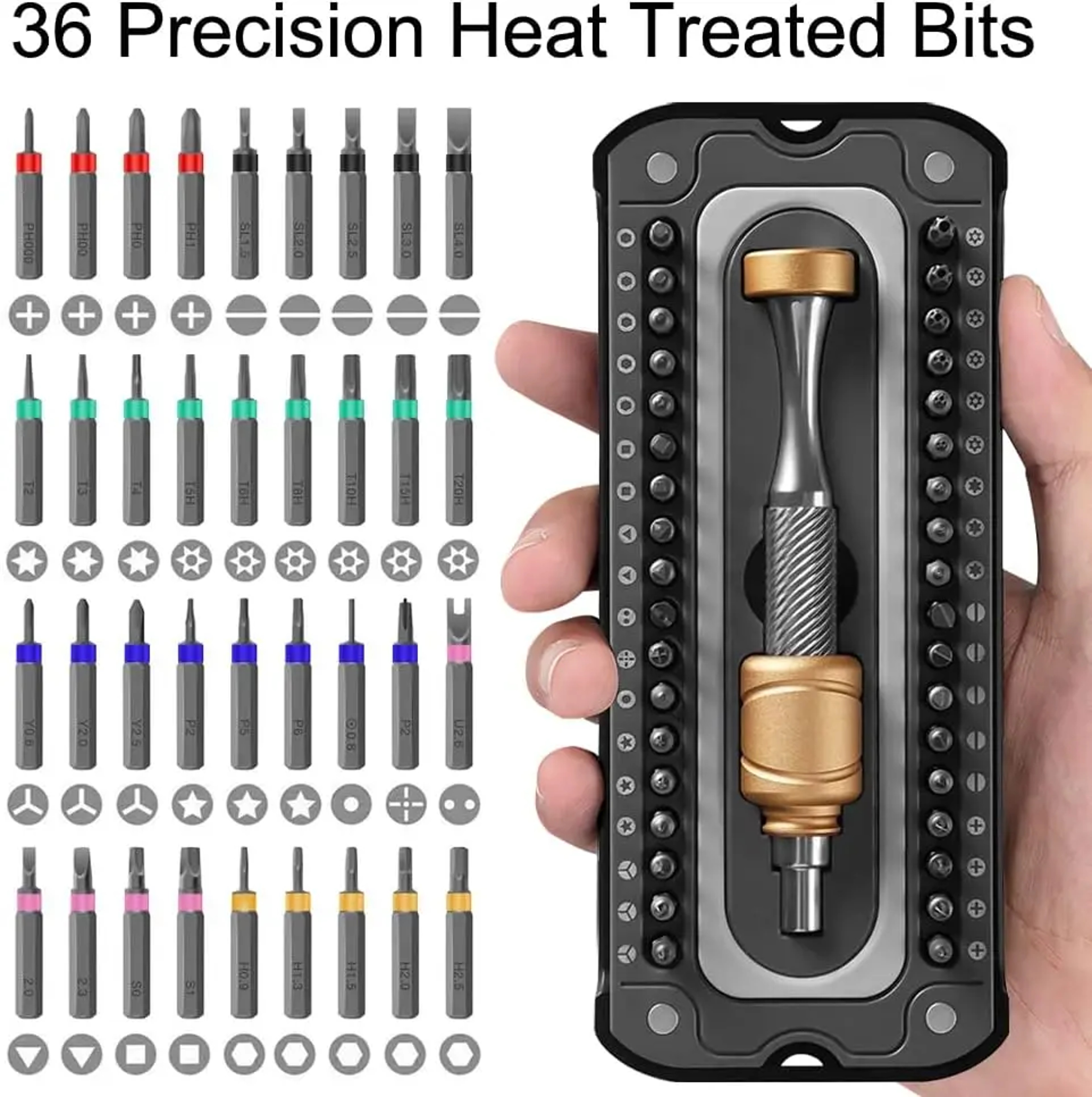 37 In 1 Precision Screwdriver Set Magnetic S2 Steel Electronics Repair Kit 1