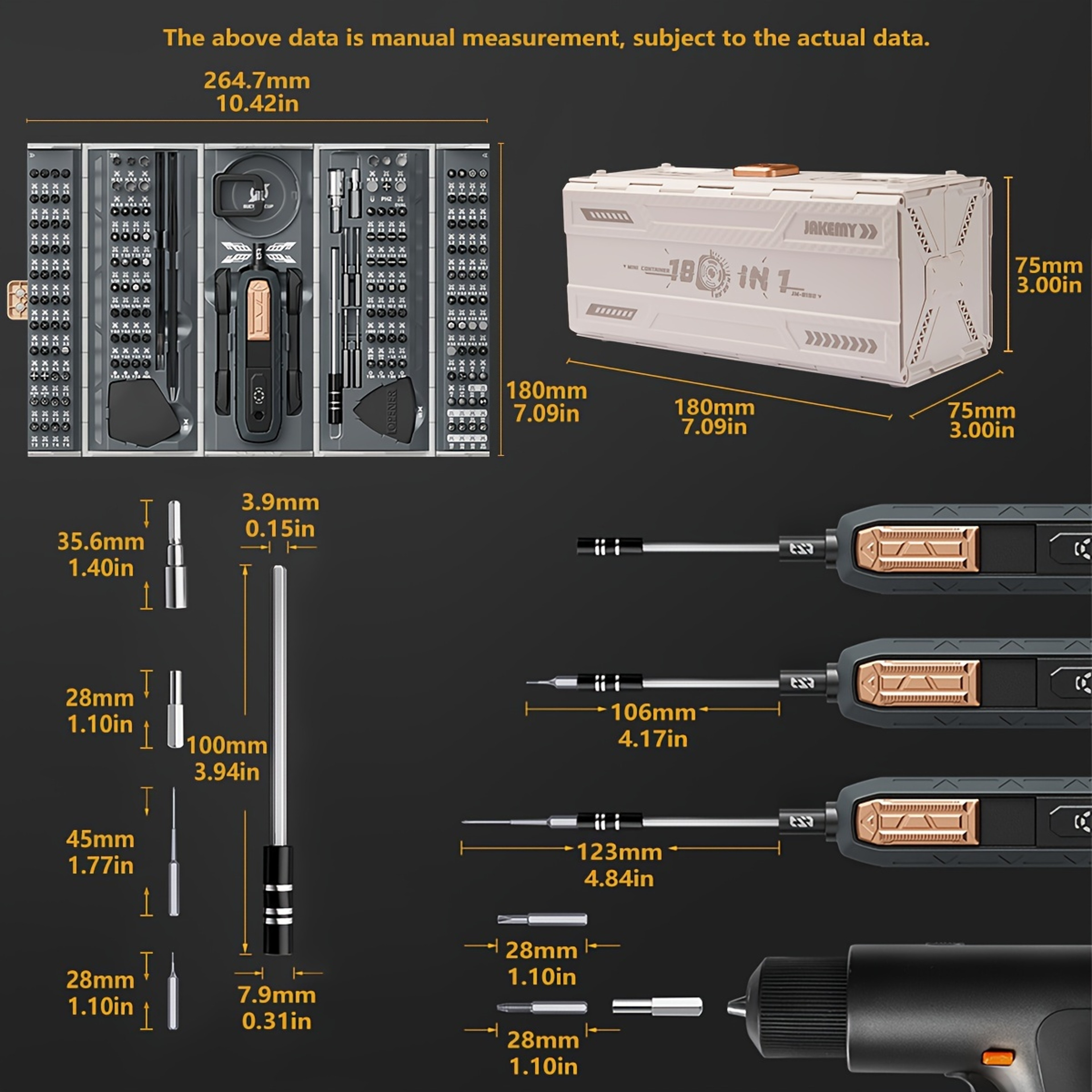 180 In 1 Precision Screwdriver Set Magnetic Electronics Repair Tool Kit 2