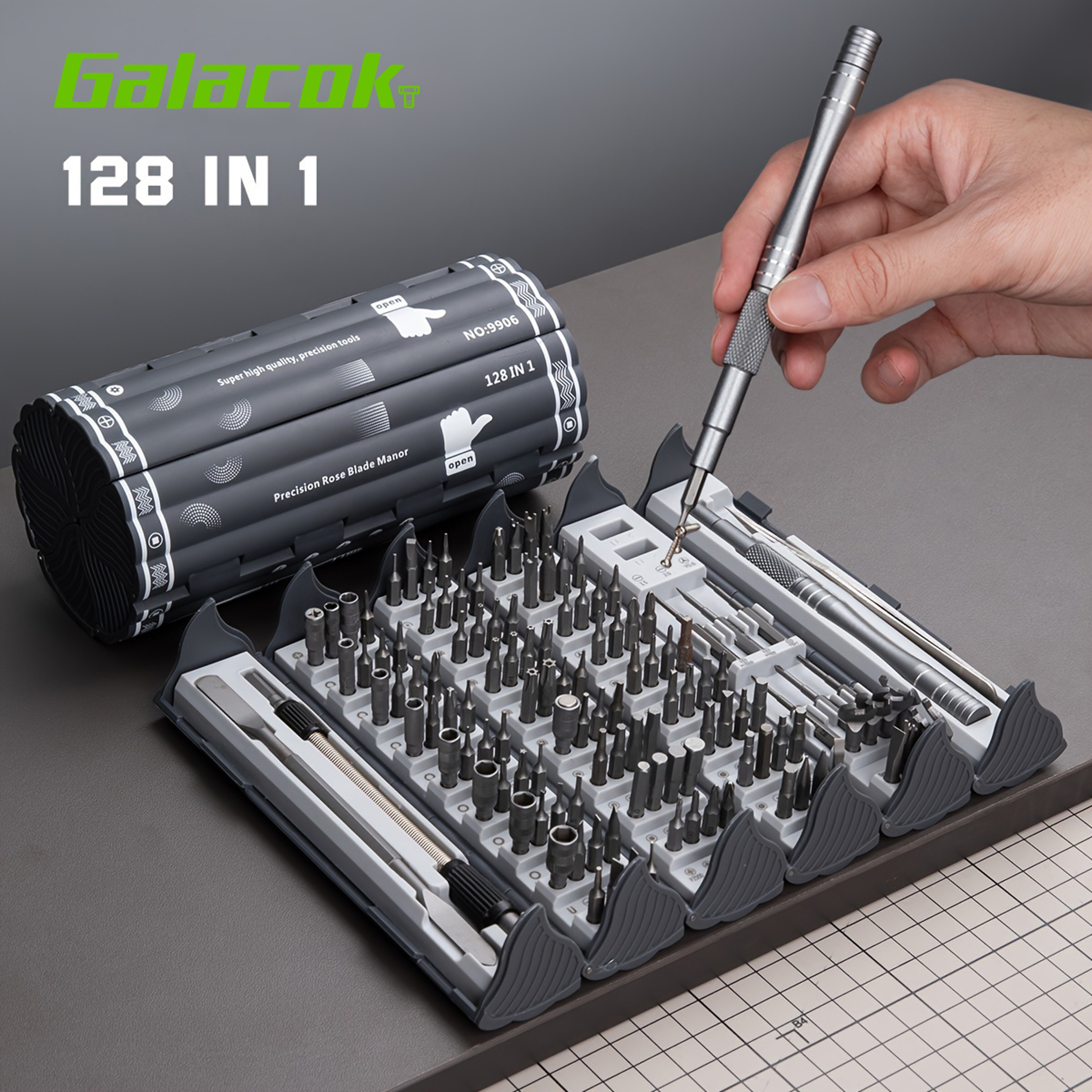 128 in 1 Precision Screwdriver Set Magnetic Electronics Repair Tool Kit – view 1