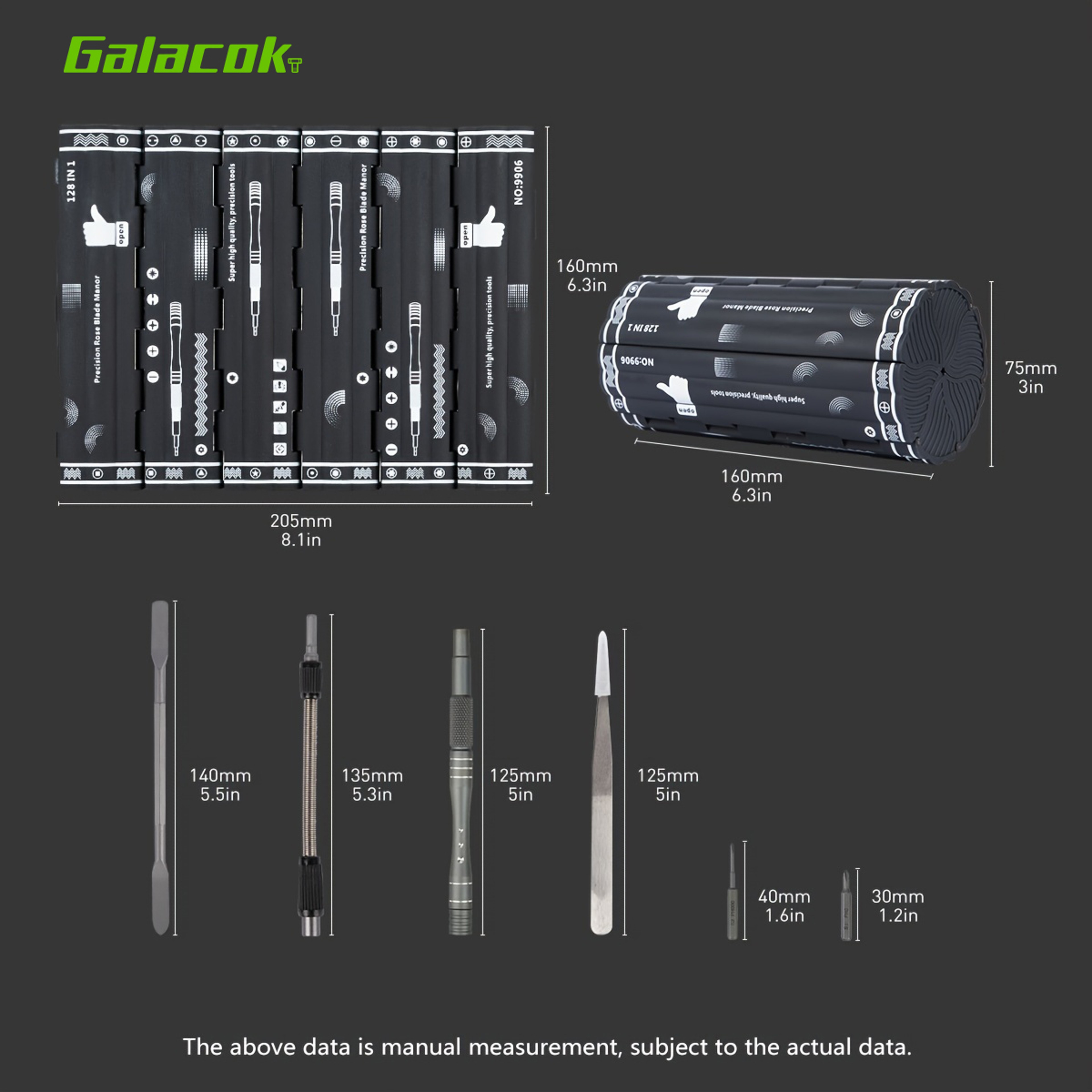 128 in 1 Precision Screwdriver Set Magnetic Electronics Repair Tool Kit – view 2