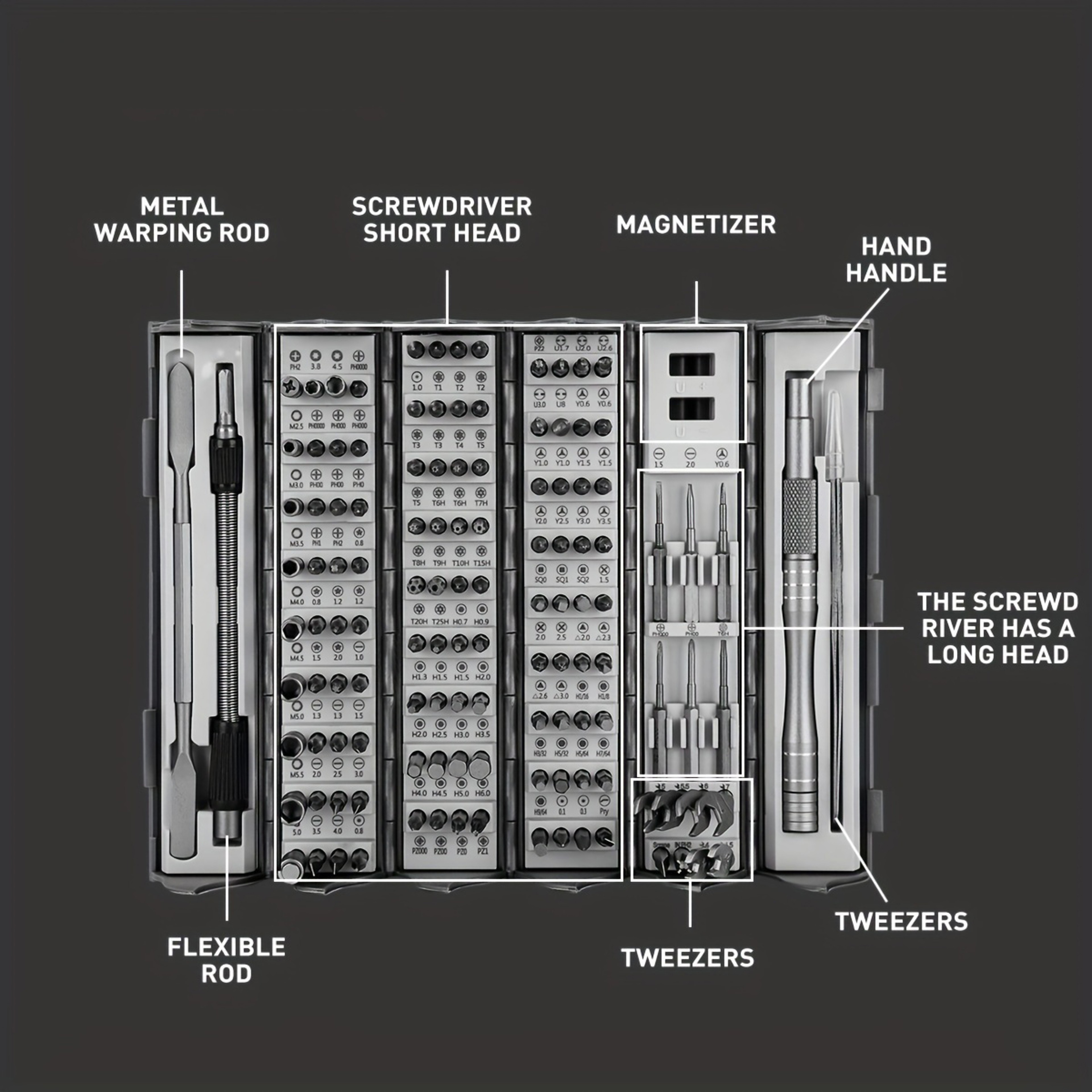 128 in 1 Precision Screwdriver Set Magnetic Electronics Repair Tool Kit – view 4