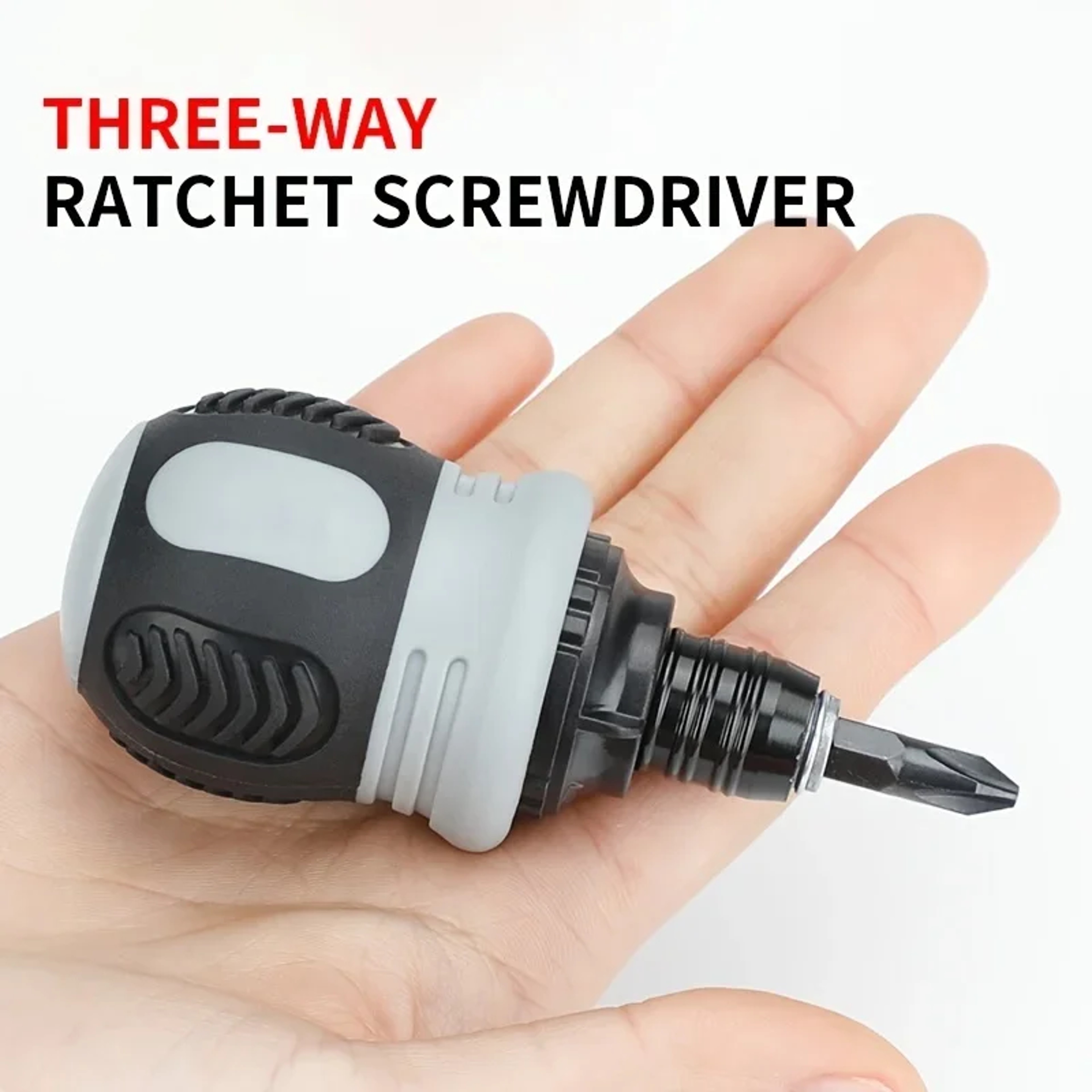 Compact Magnetic Ratchet Screwdriver Set Adjustable Dual Head CR V Steel Tool – view 2