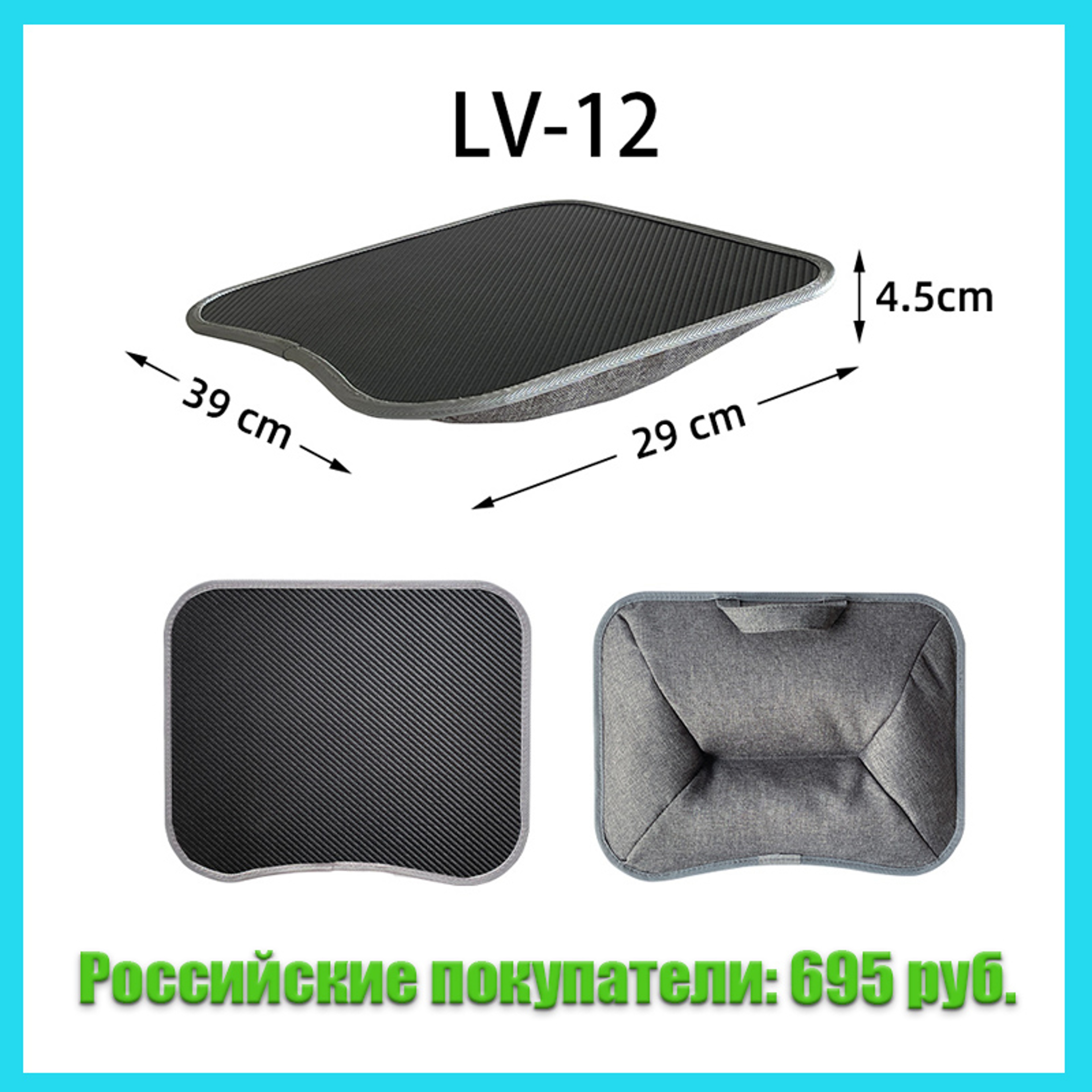 Portable Cushioned Laptop Lap Desk With Hard Mouse Pad And Wood Tray 31