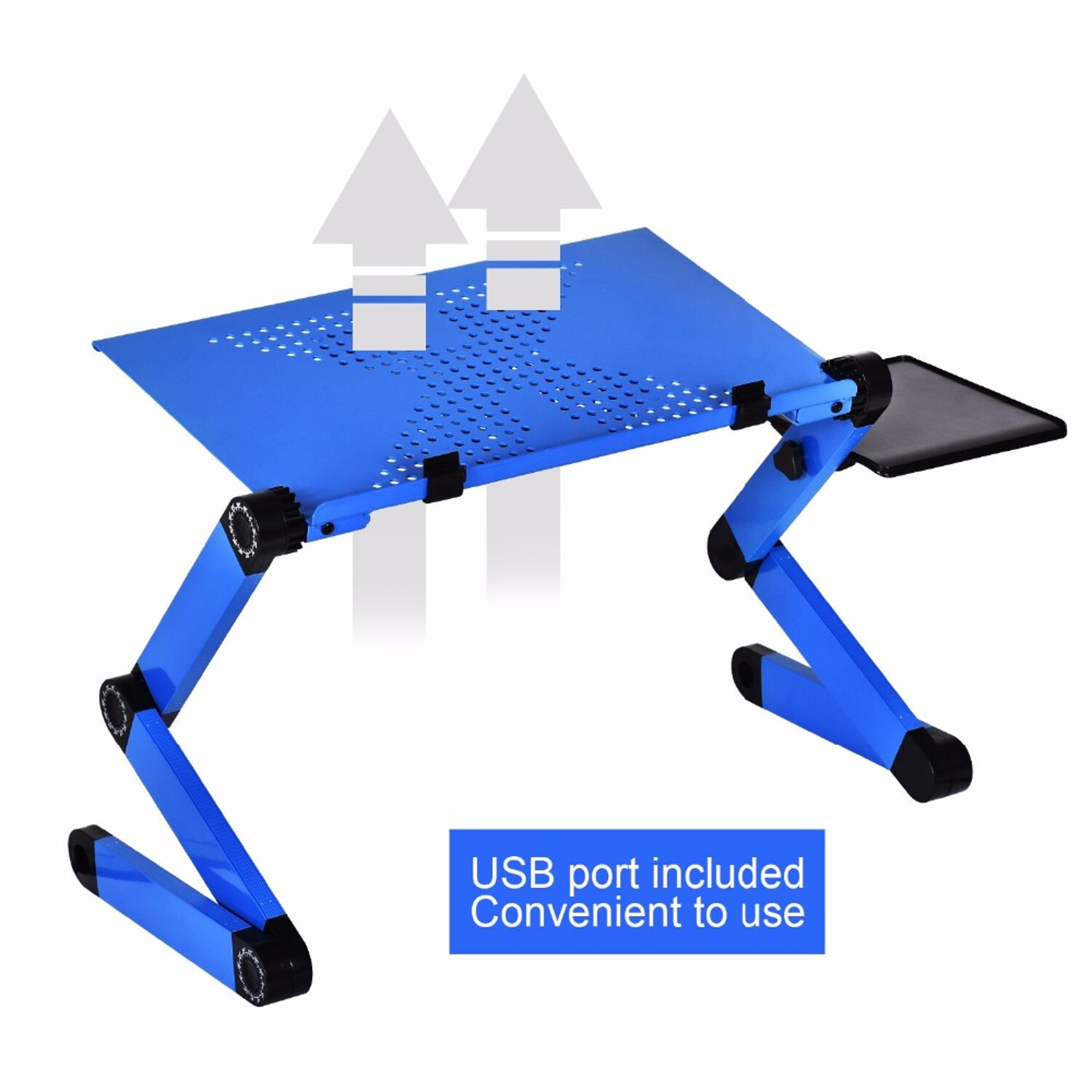 Adjustable Laptop Table Foldable Laptop Desk Portable Bed Tray Stand 3