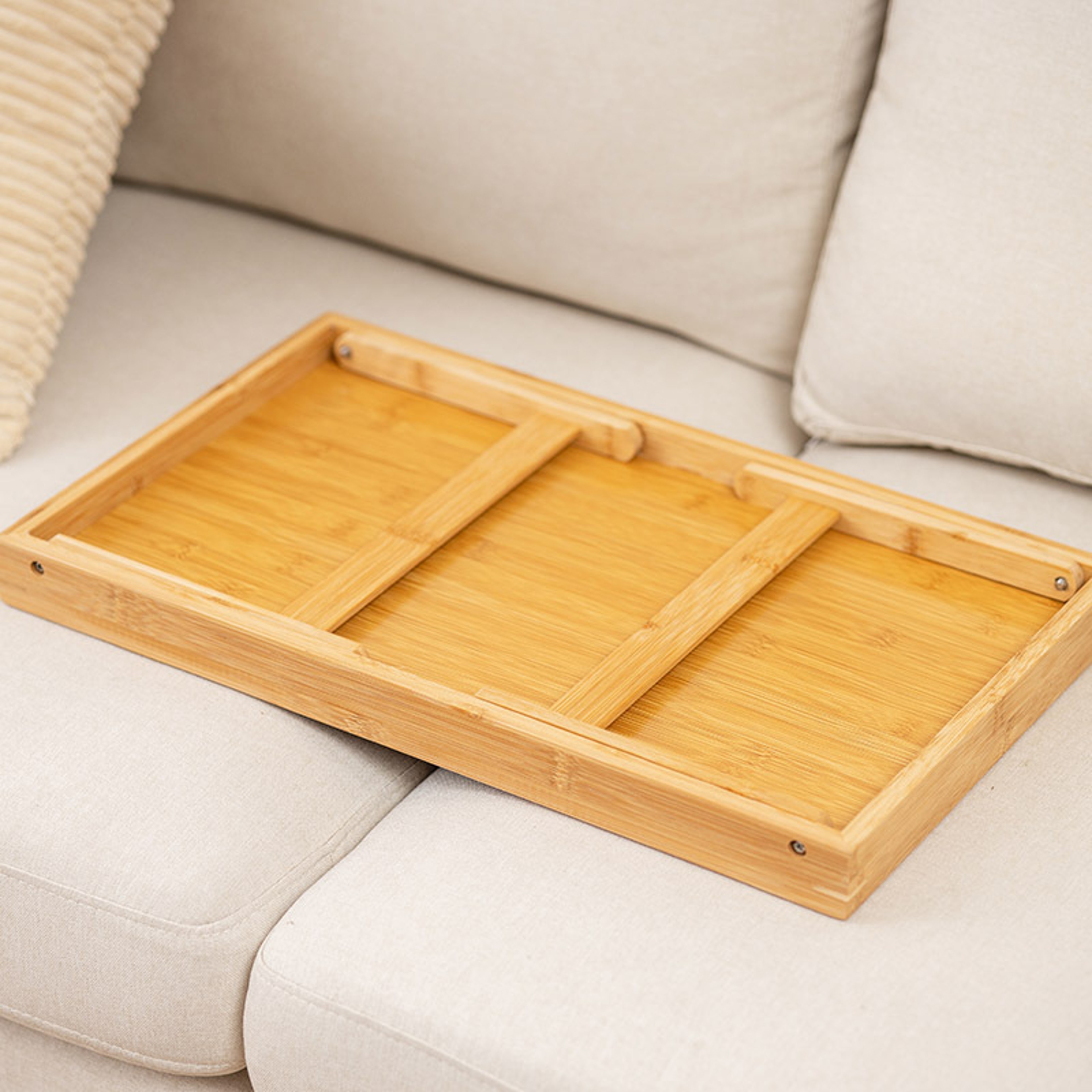 Bamboo Bed Tray Folding Breakfast Table Portable Lap Desk – view 5