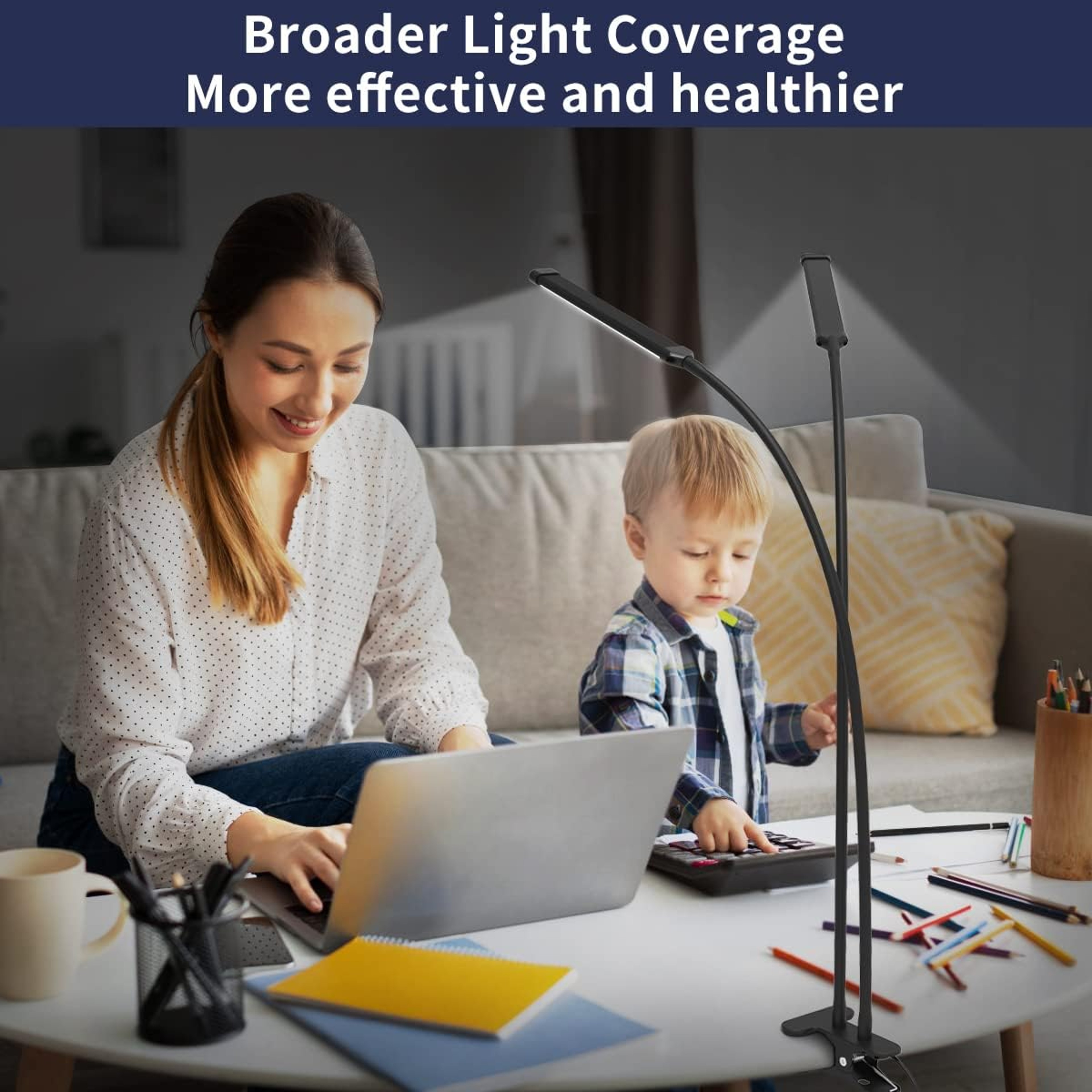 Eye Care LED Clip On Desk Lamp with Timer Adjustable Reading Light – view 5