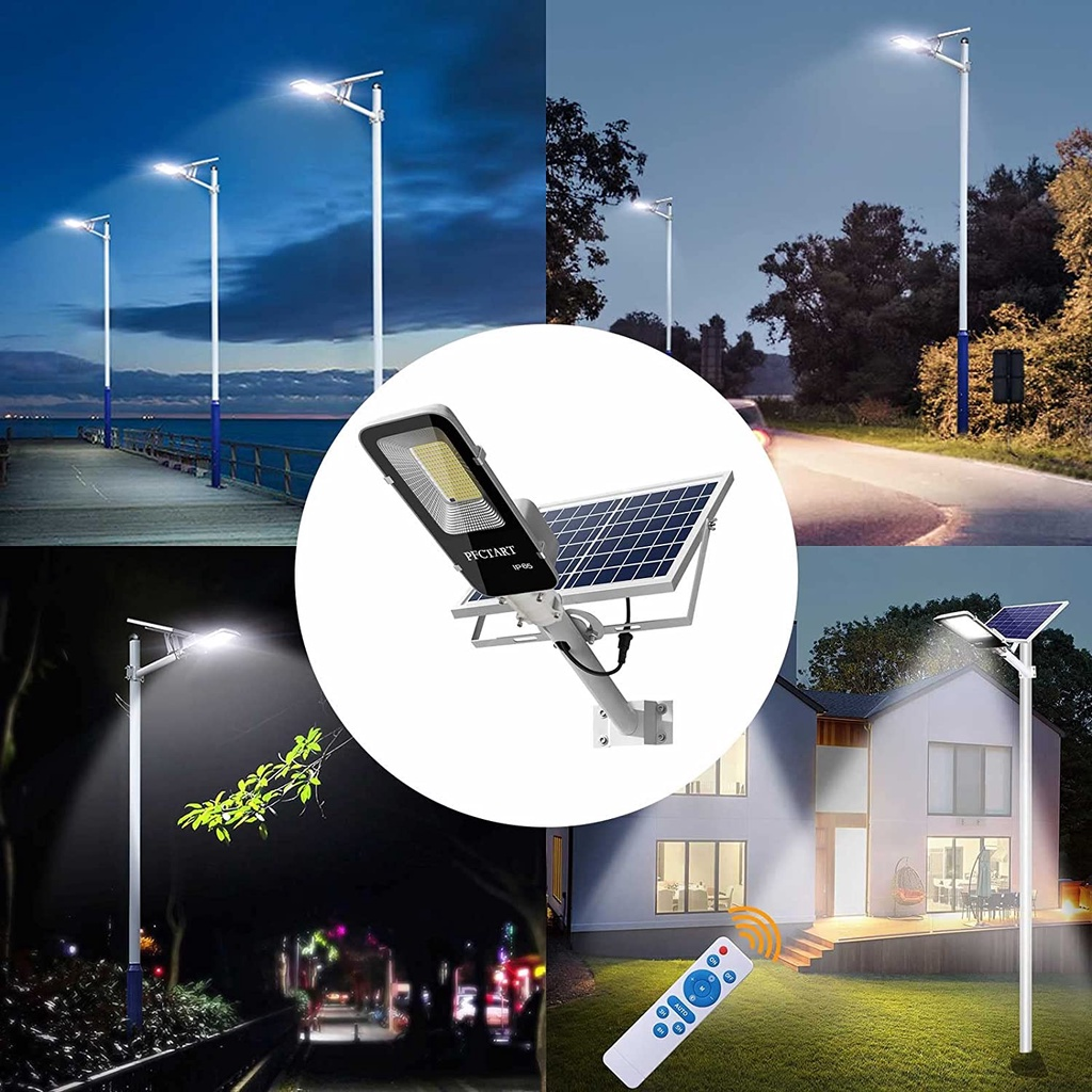 200W Solar Street Light Outdoor Waterproof Dusk to Dawn LED Light with Remote Control – view 4