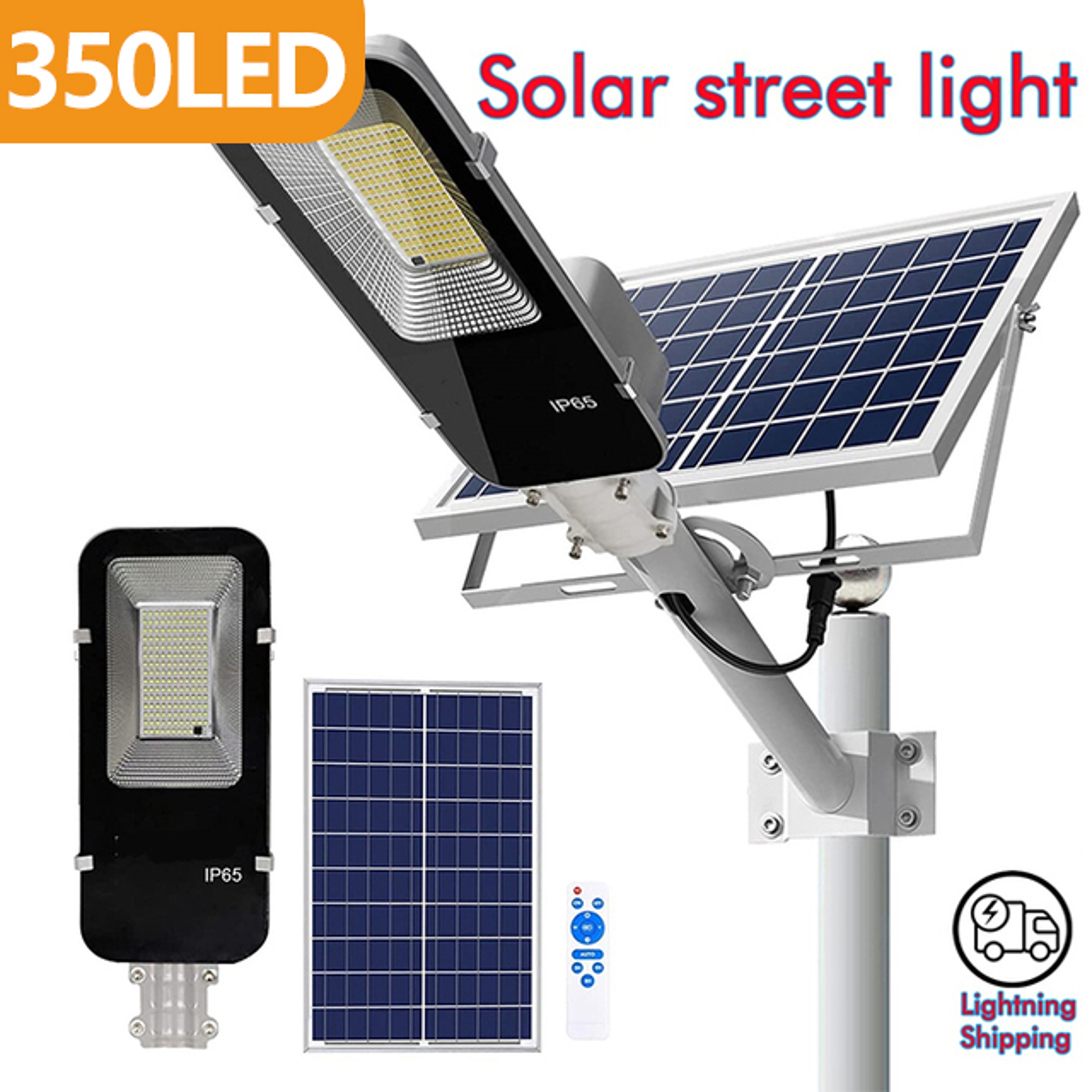 200W Solar Street Light Outdoor Waterproof Dusk to Dawn LED Light with Remote Control – view 8