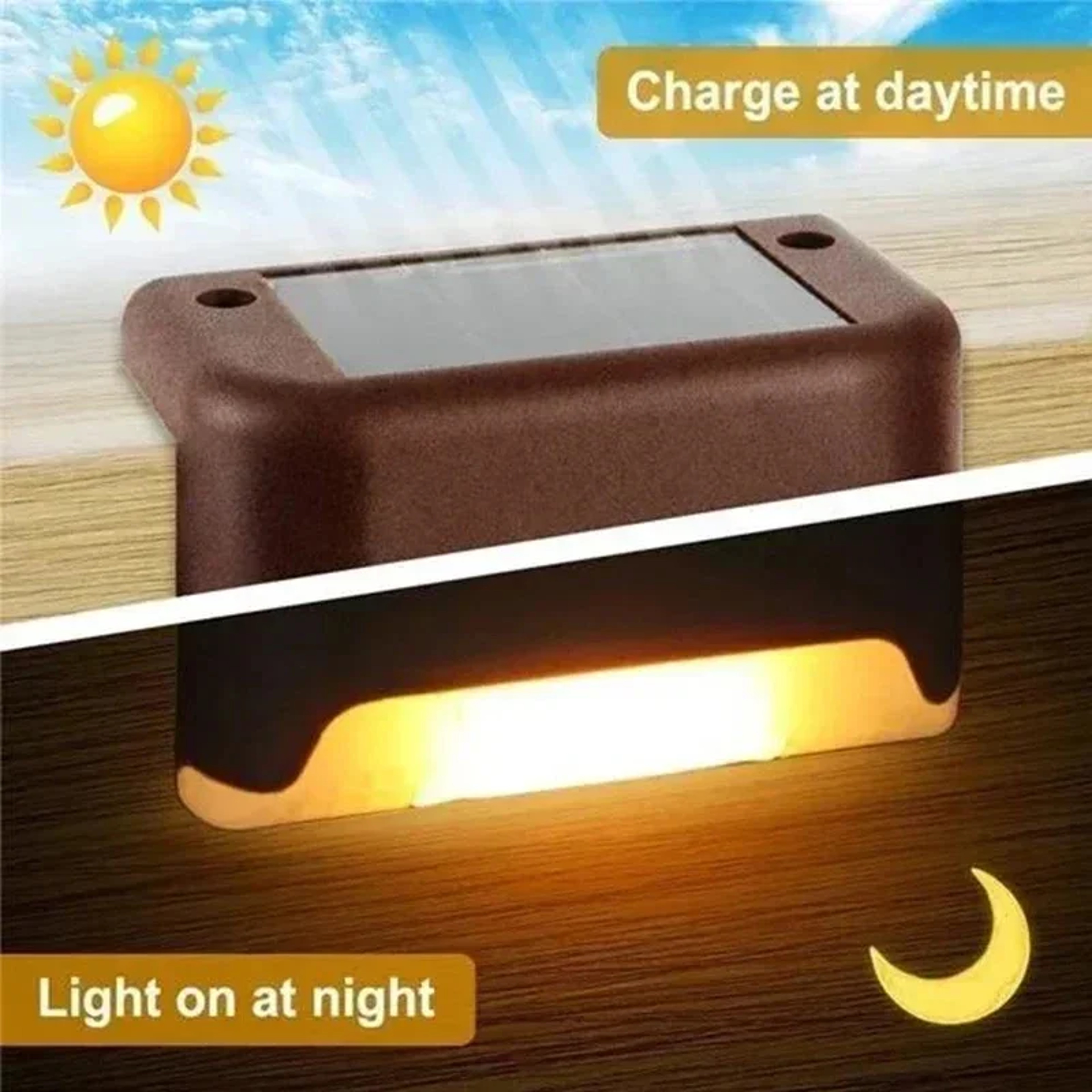 Waterproof Solar Step Lights LED Deck Lights for Stairs Patio Garden and Pathways – view 5